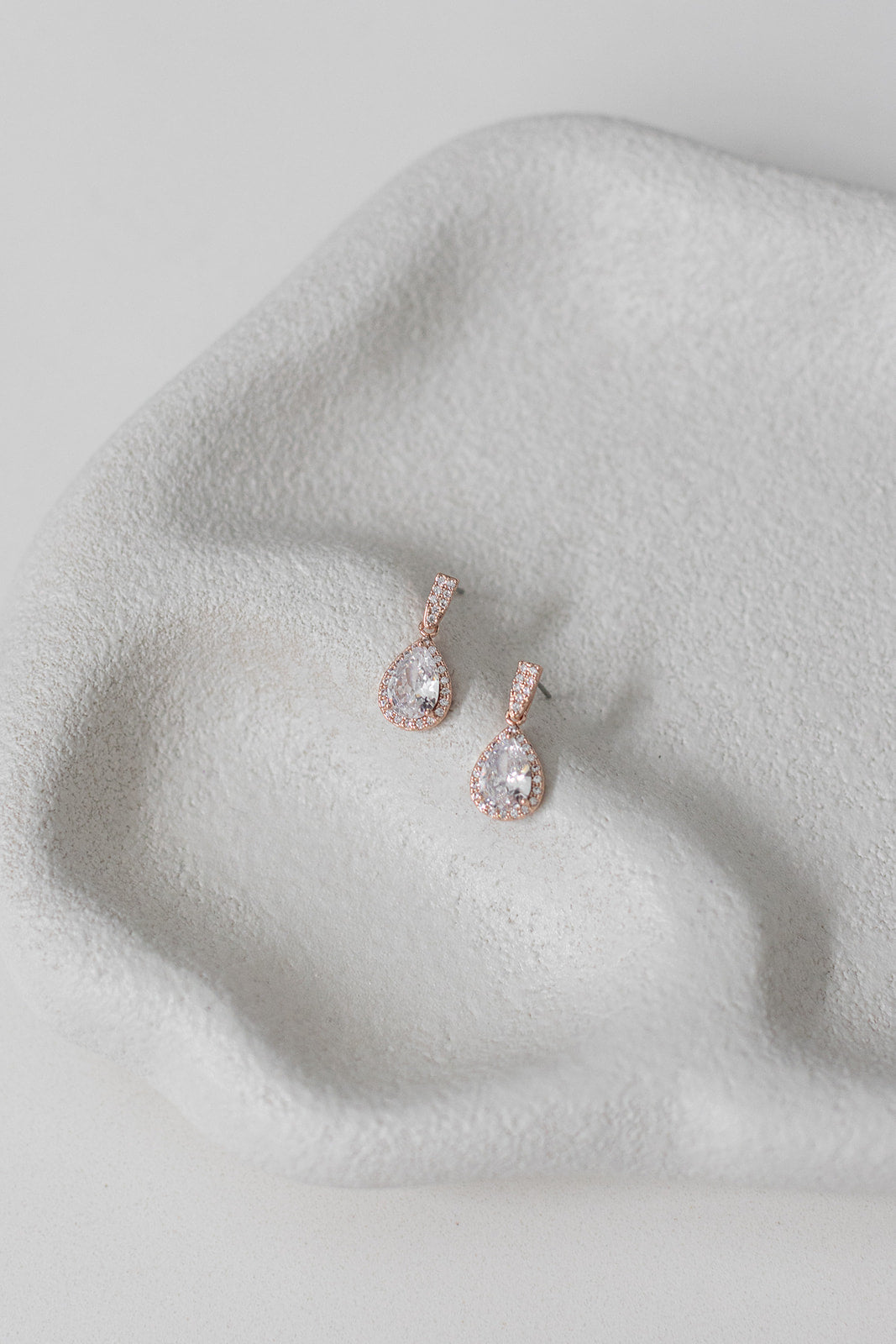 Buy Melissa - Classic Pear Drop Crystal Bridal Earrings online | The White Collection Australia