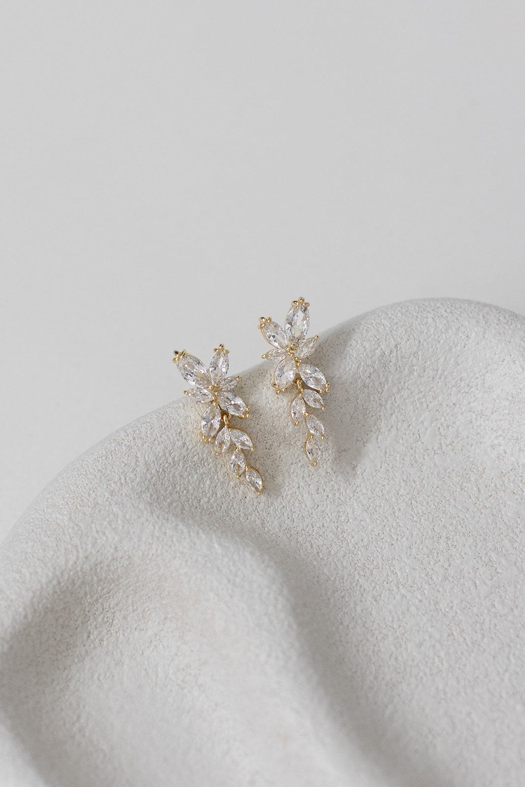 Bloom - Marquise Crystal Cluster Drop Bridal Earrings