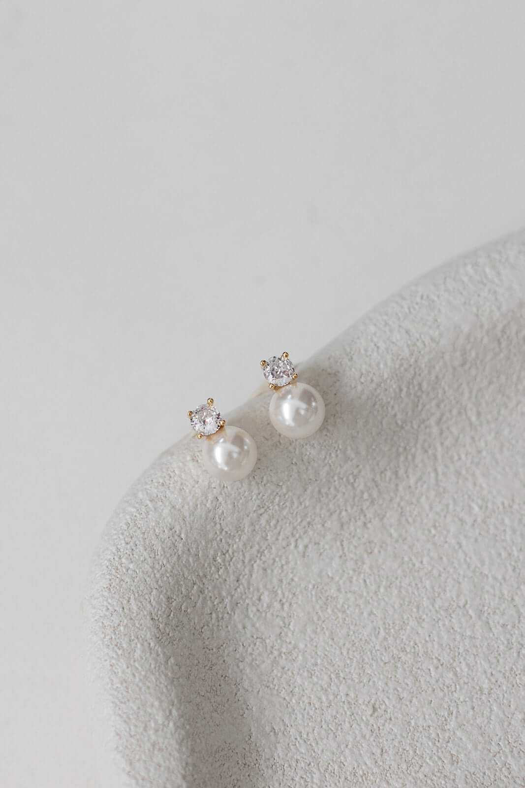 Buy Anne - Pearl and Crystal Bridal Stud Earrings online | The White Collection Australia