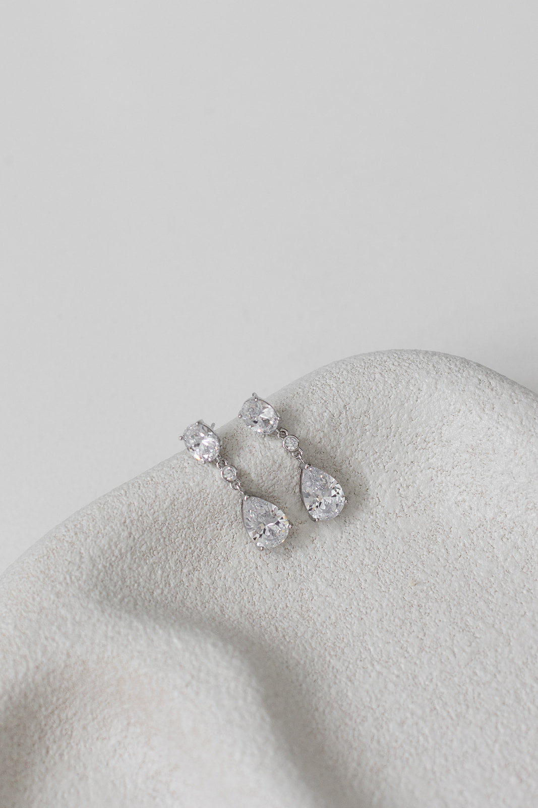 Ramona - Teardrop and Oval Crystal Bridal Earrings