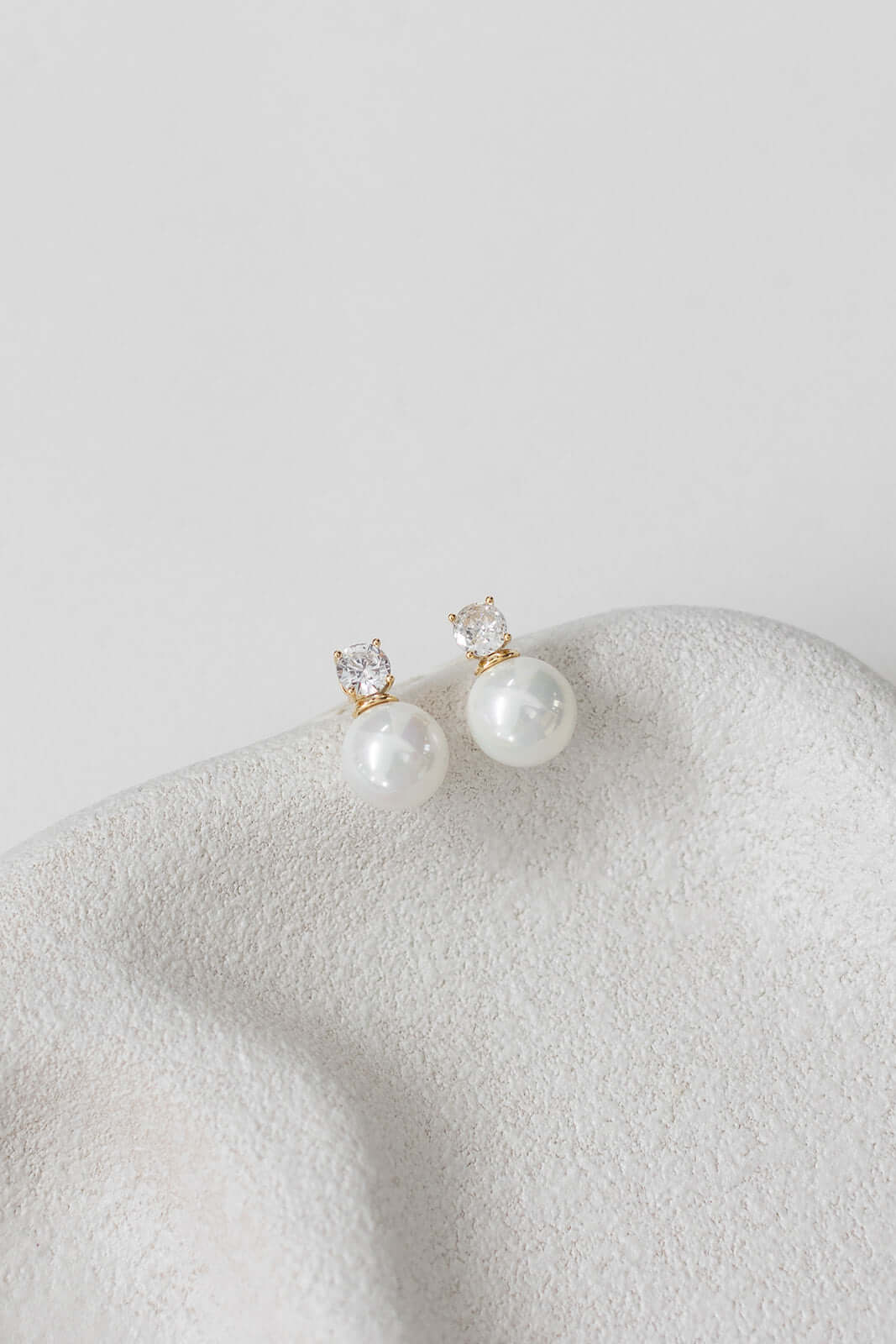 Buy Annabelle - Pearl and Crystal Bridal Stud Earrings online | The White Collection Australia