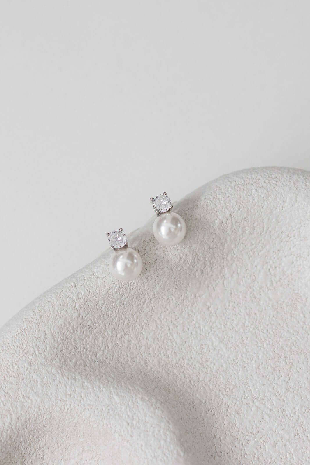 Buy Anne - Pearl and Crystal Bridal Stud Earrings online | The White Collection Australia