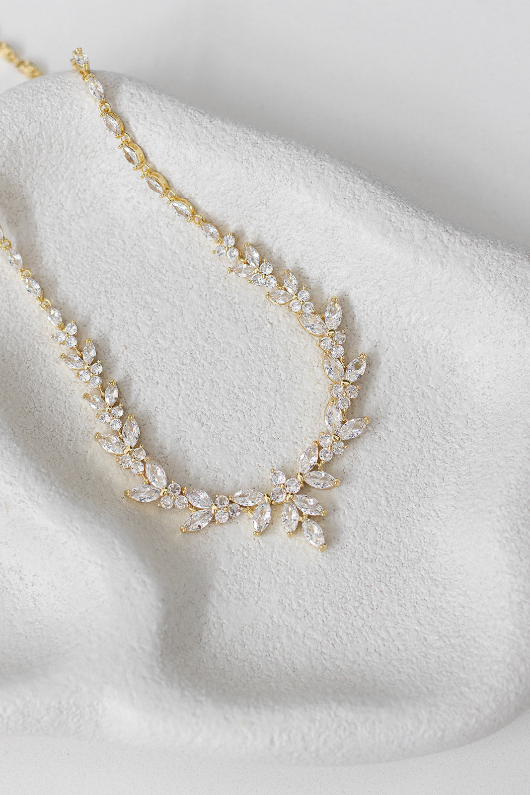 Buy Courtney - Statement Crystal Bridal Necklace online | The White Collection Australia