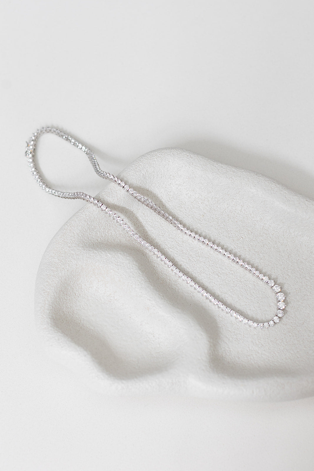 Buy Claire - Classic Round Crystal Bridal Tennis Necklace online | The White Collection Australia