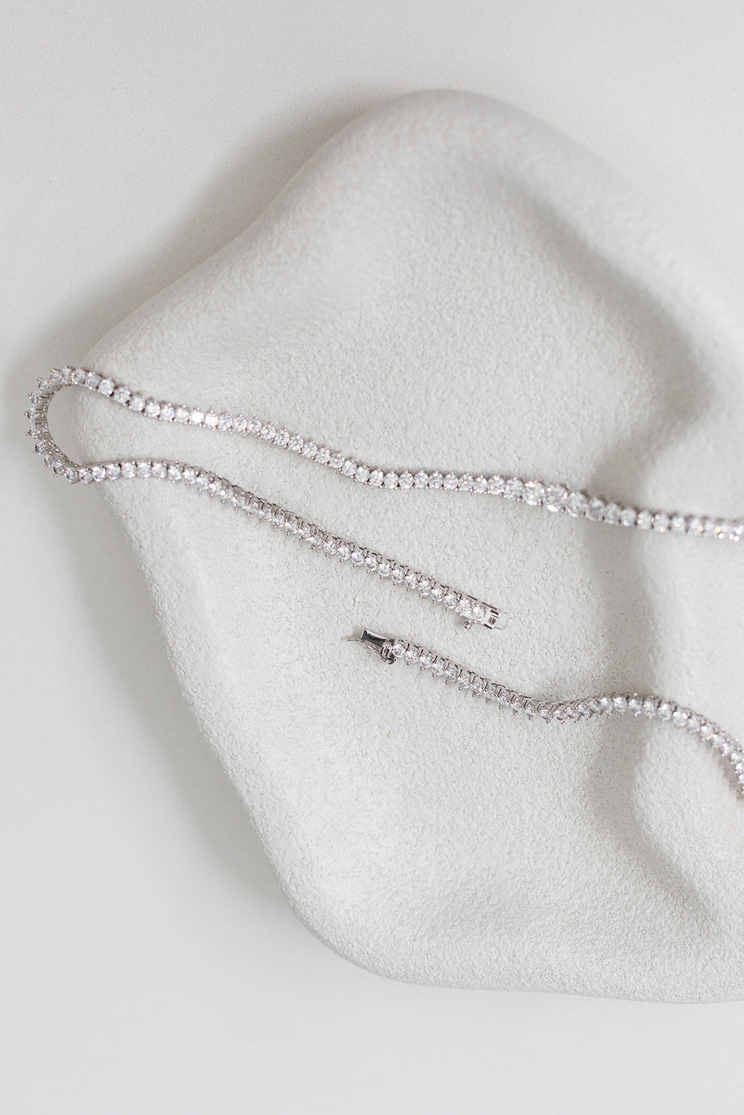 Claire - Classic Round Crystal Bridal Tennis Necklace