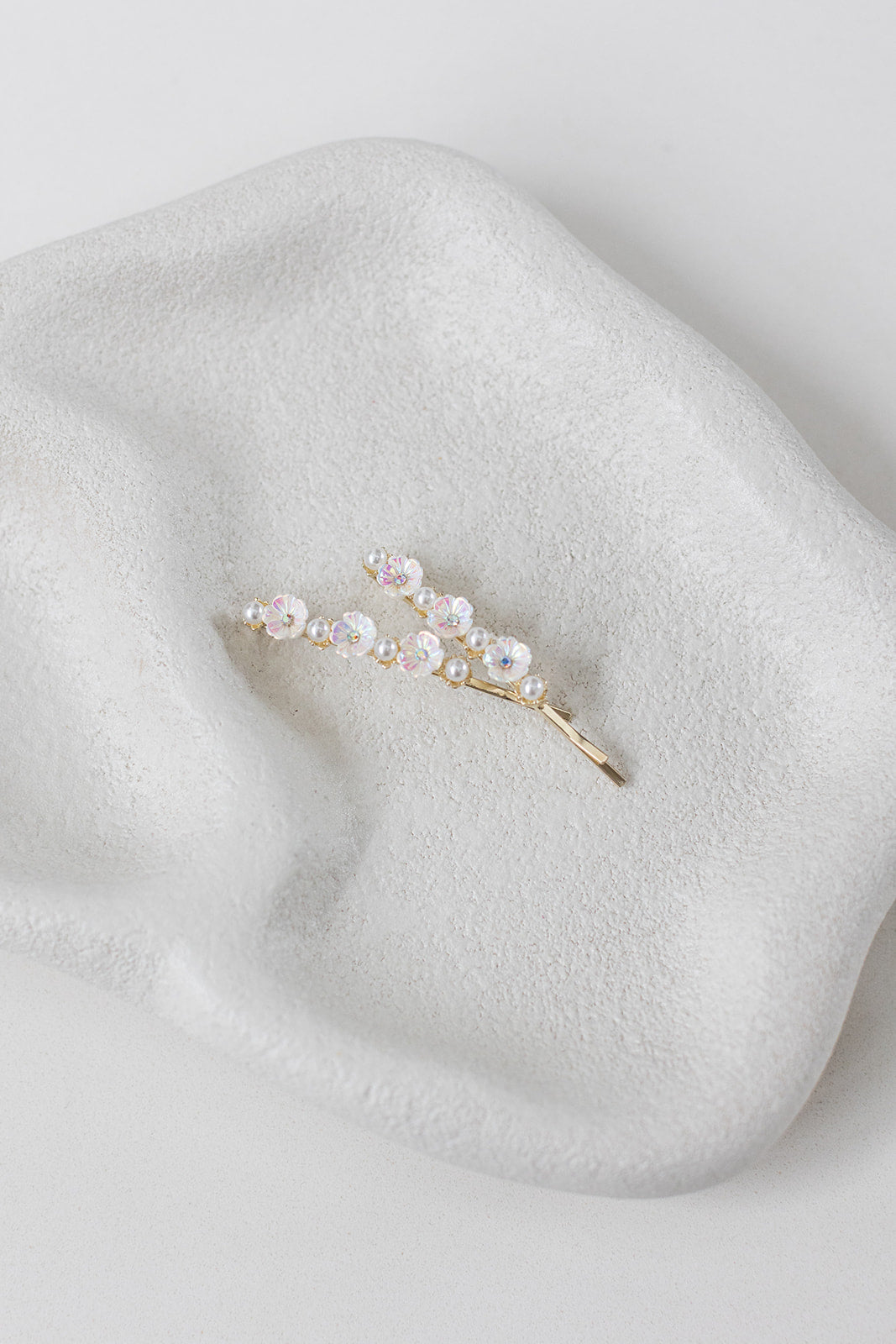 Buy Fifi - Floral and Pearl Hair Pins online | The White Collection Australia