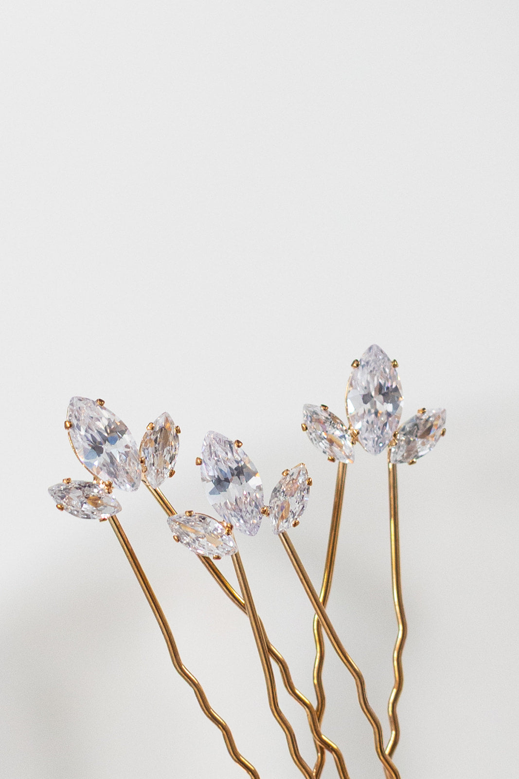 Buy Effie | Marquise Crystal Bridal Hair Pin Trio online | The White Collection Australia