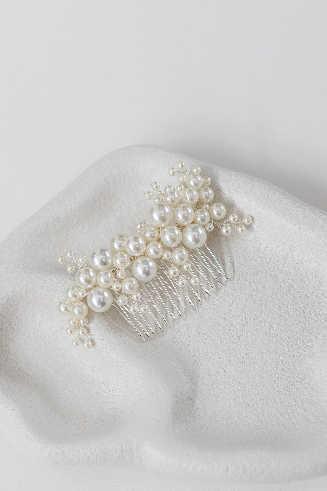 Buy Isabella - Pearl Cluster Bridal Comb online | The White Collection Australia