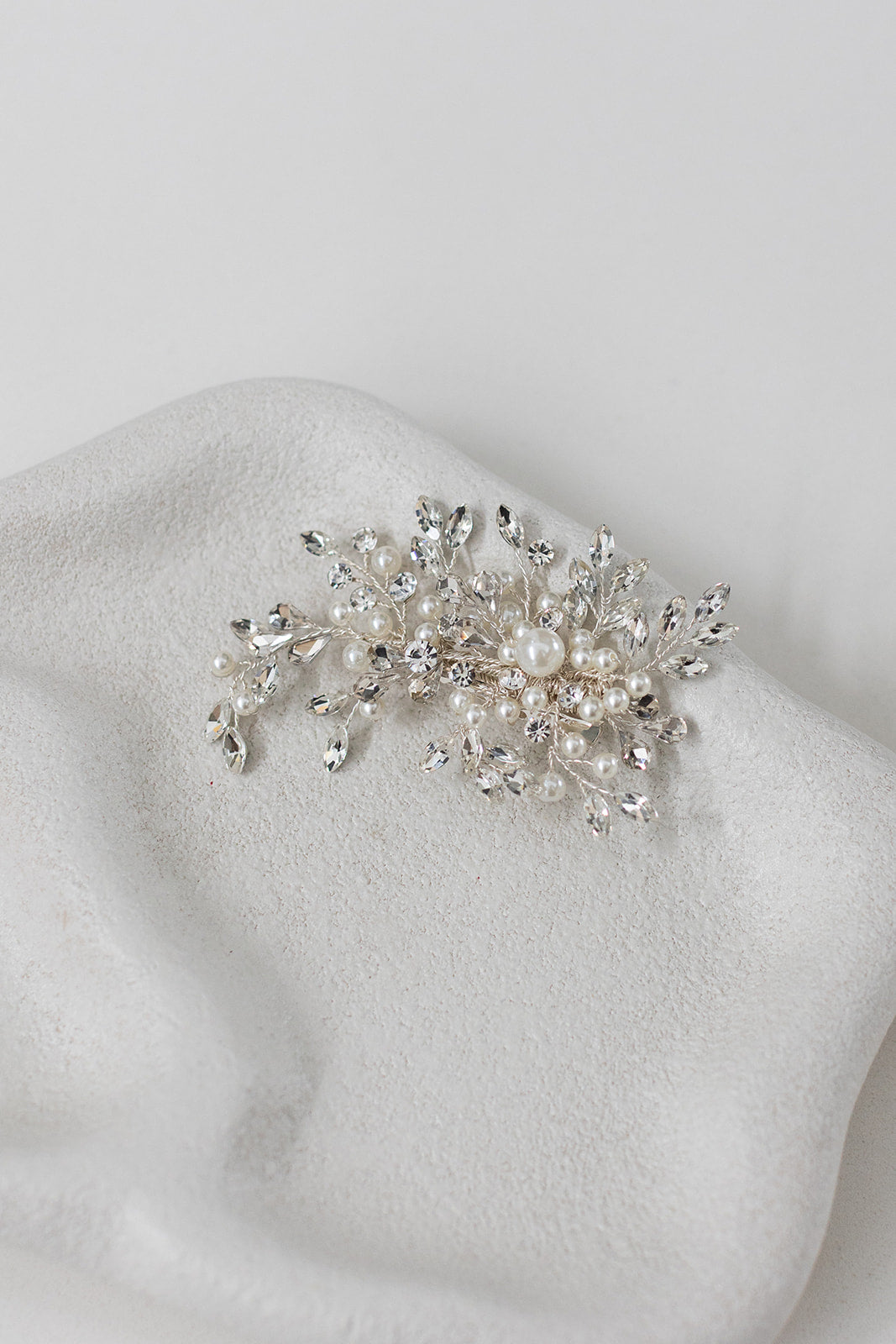 Buy Daphne - Delicate Crystal & Pearl Cluster Bridal Hair Combonline | The White Collection Australia