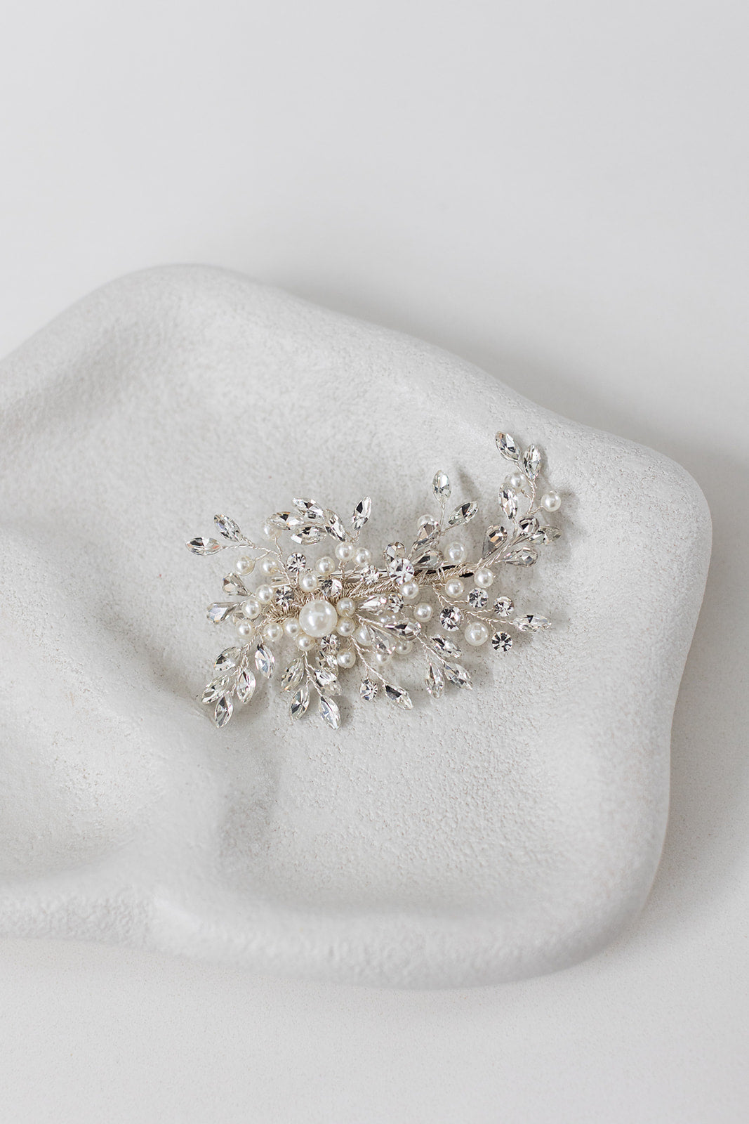 Buy Daphne - Delicate Crystal & Pearl Cluster Bridal Hair Combonline | The White Collection Australia