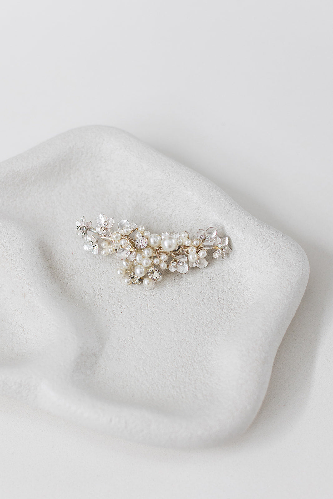 Buy Leah - Dainty Pearl & Crystal Bridal Hair Clip online | The White Collection Australia