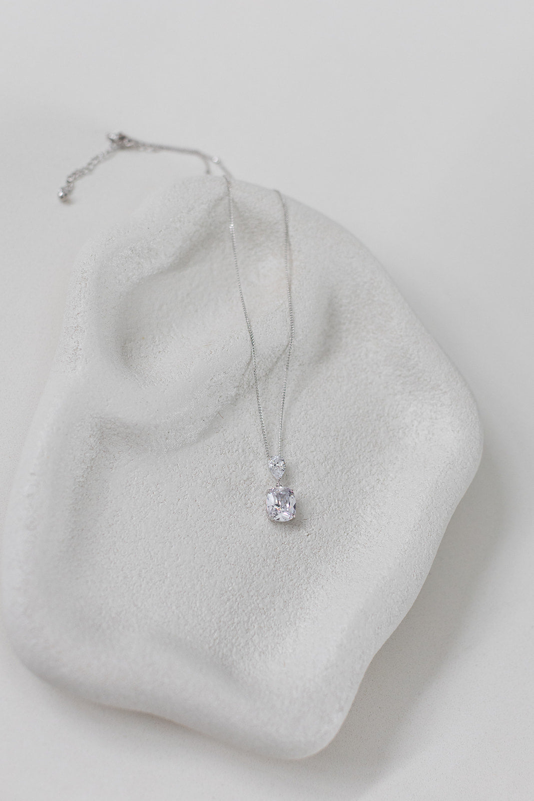 Buy Belle Necklace - Crystal Bridal Drop Necklace online | The White Collection Australia