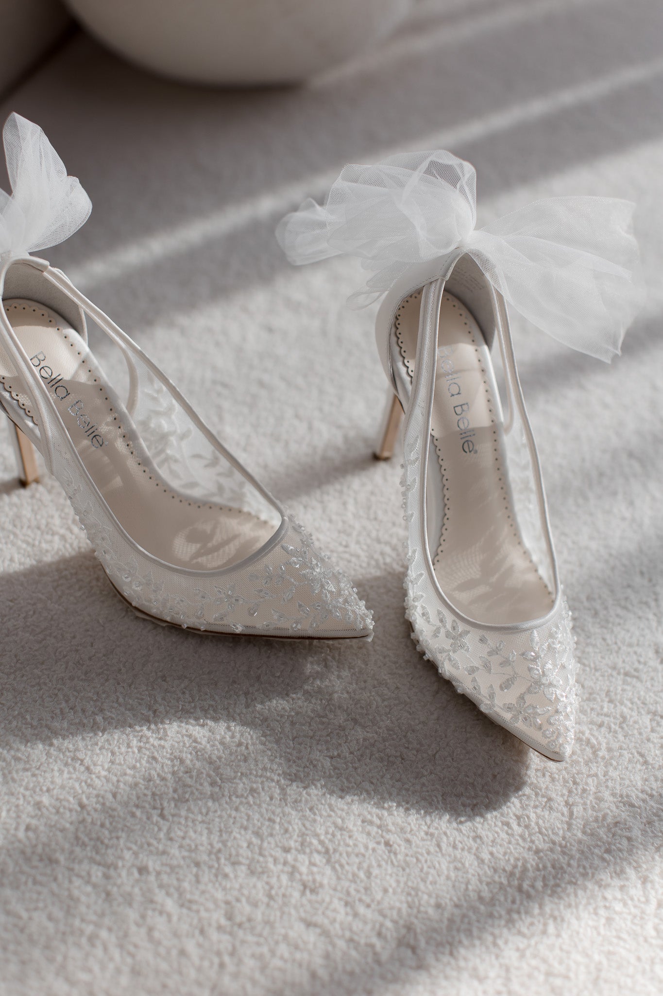 Edna - Floral and Tulle Bow Pump