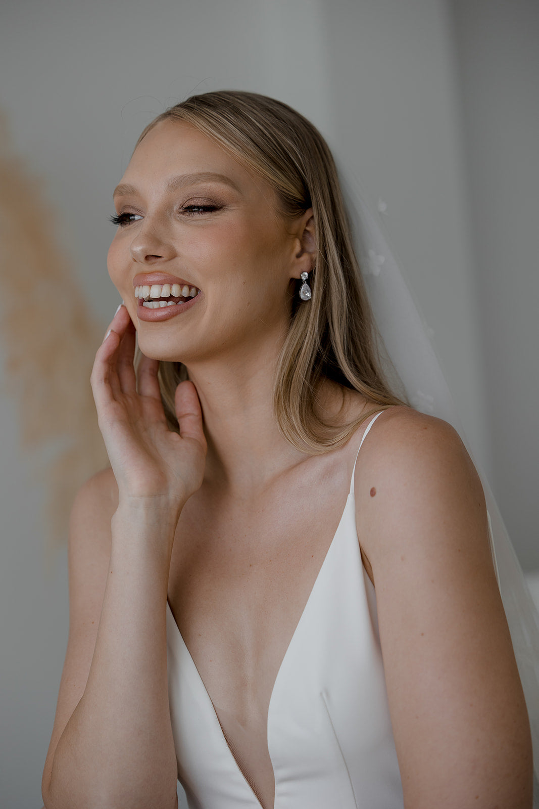 Buy Claire - Classic Pear Crystal Bridal Drop Earrings online | The White Collection Australia