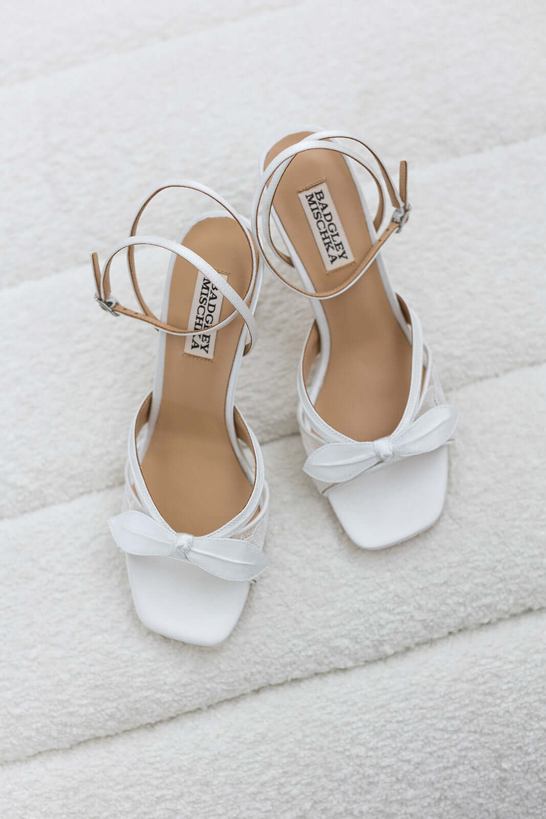 Buy Joselyn - Open Toe Lace Ankle Strap Stiletto Heels - Soft White online | The White Collection Australia