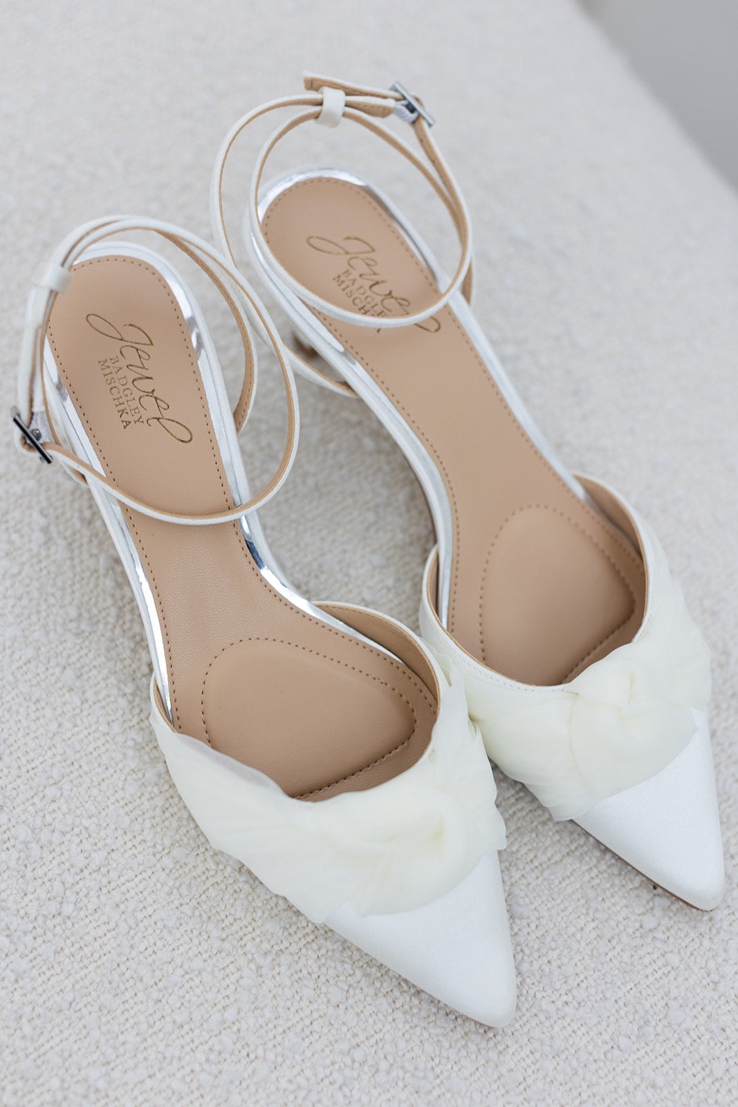 Favor - Pointed Toe Kitten Heels - Ivory
