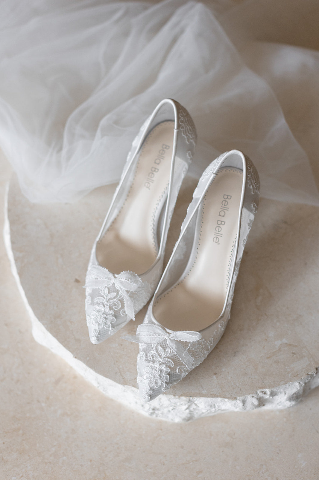 Buy Monica - Lace Embroidered Ivory Bridal Kitten Heels online | The White Collection Australia