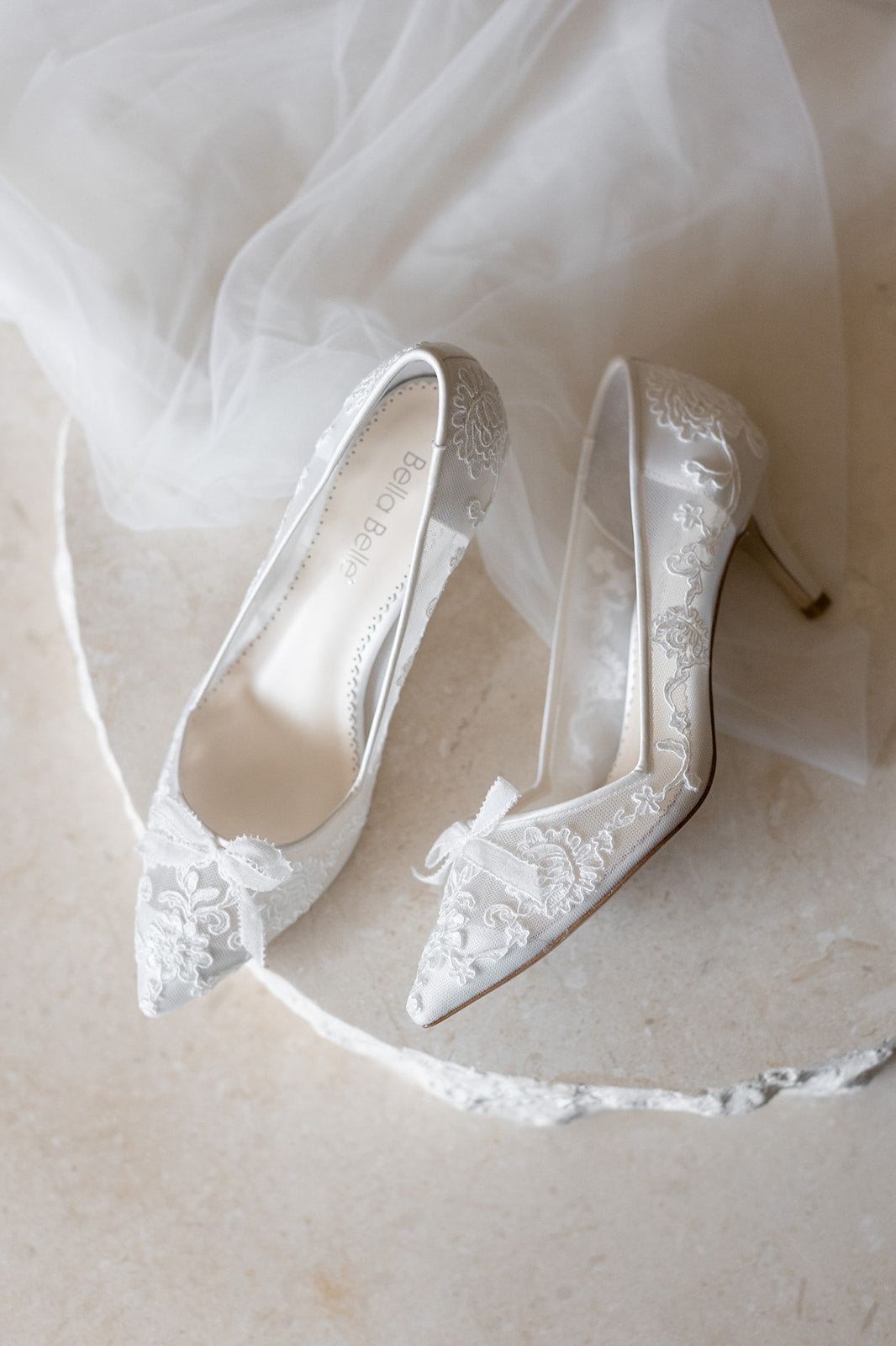 Buy Monica - Lace Embroidered Ivory Bridal Kitten Heels online | The White Collection Australia