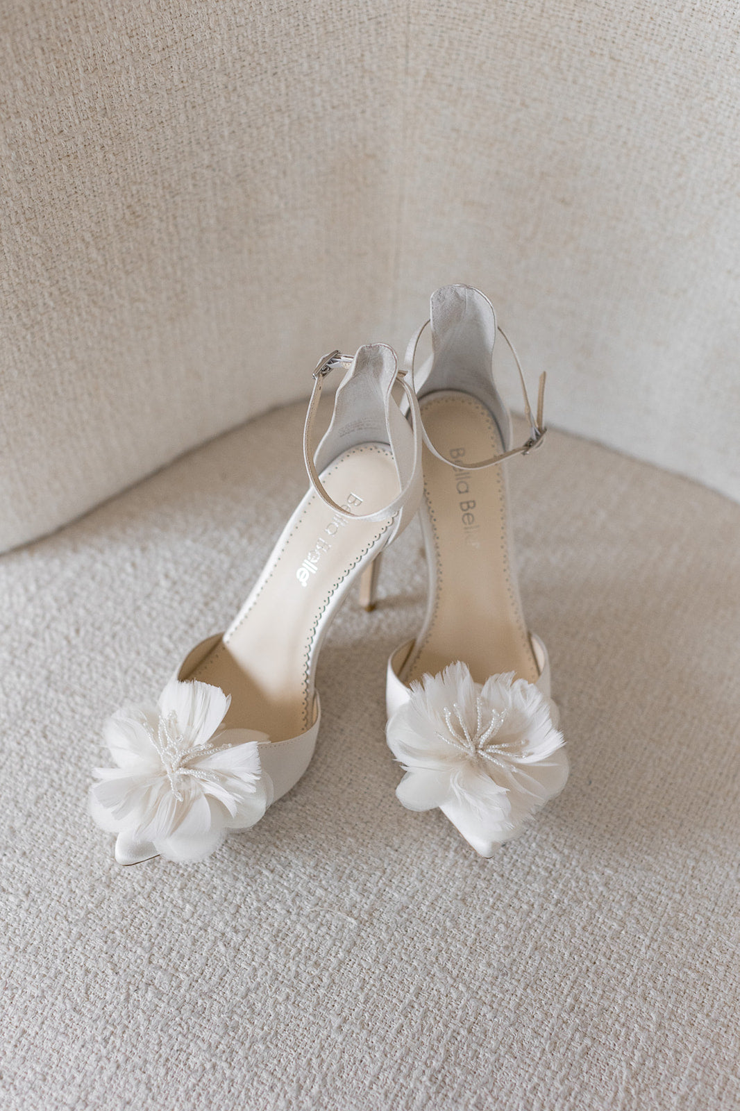 Harlow - Ivory Silk Flower Bridal Pointed Heel