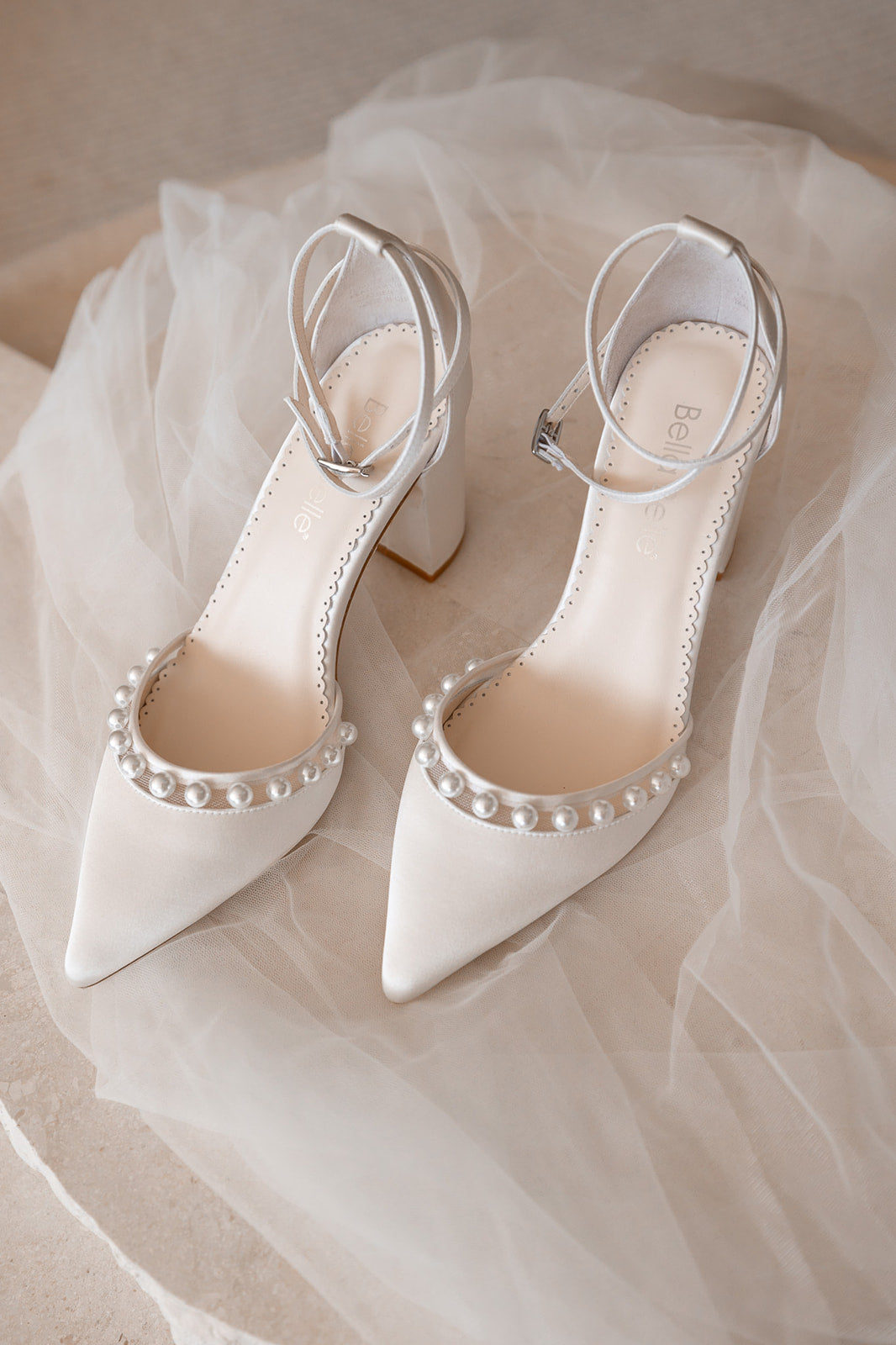 Ankle Strap Light Ivory Wedding Shoes Bella Belle Emery Ivory