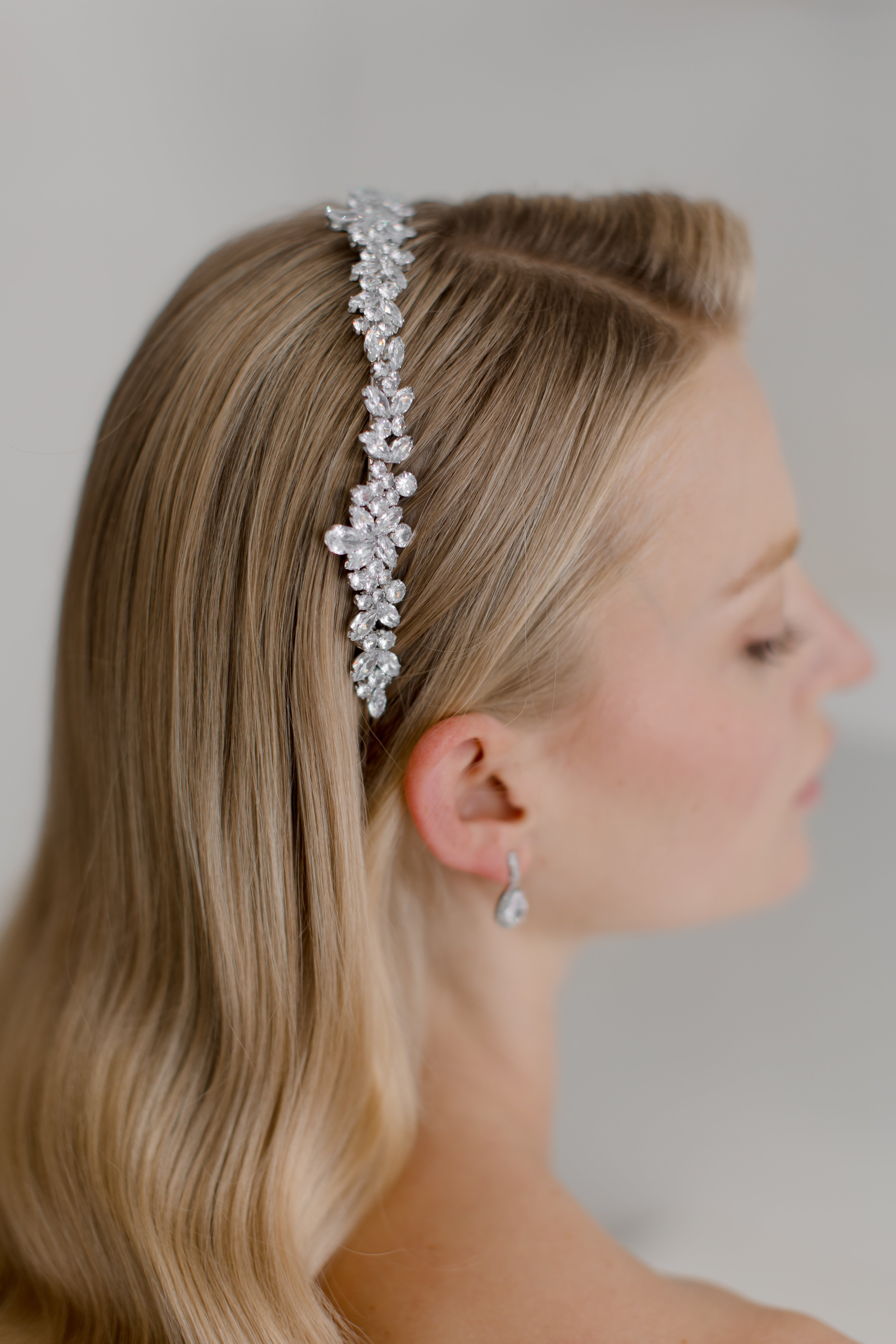 Buy Saphira - Elegant Sparkling Crystal Bridal Headband Crown online | The White Collection Australia