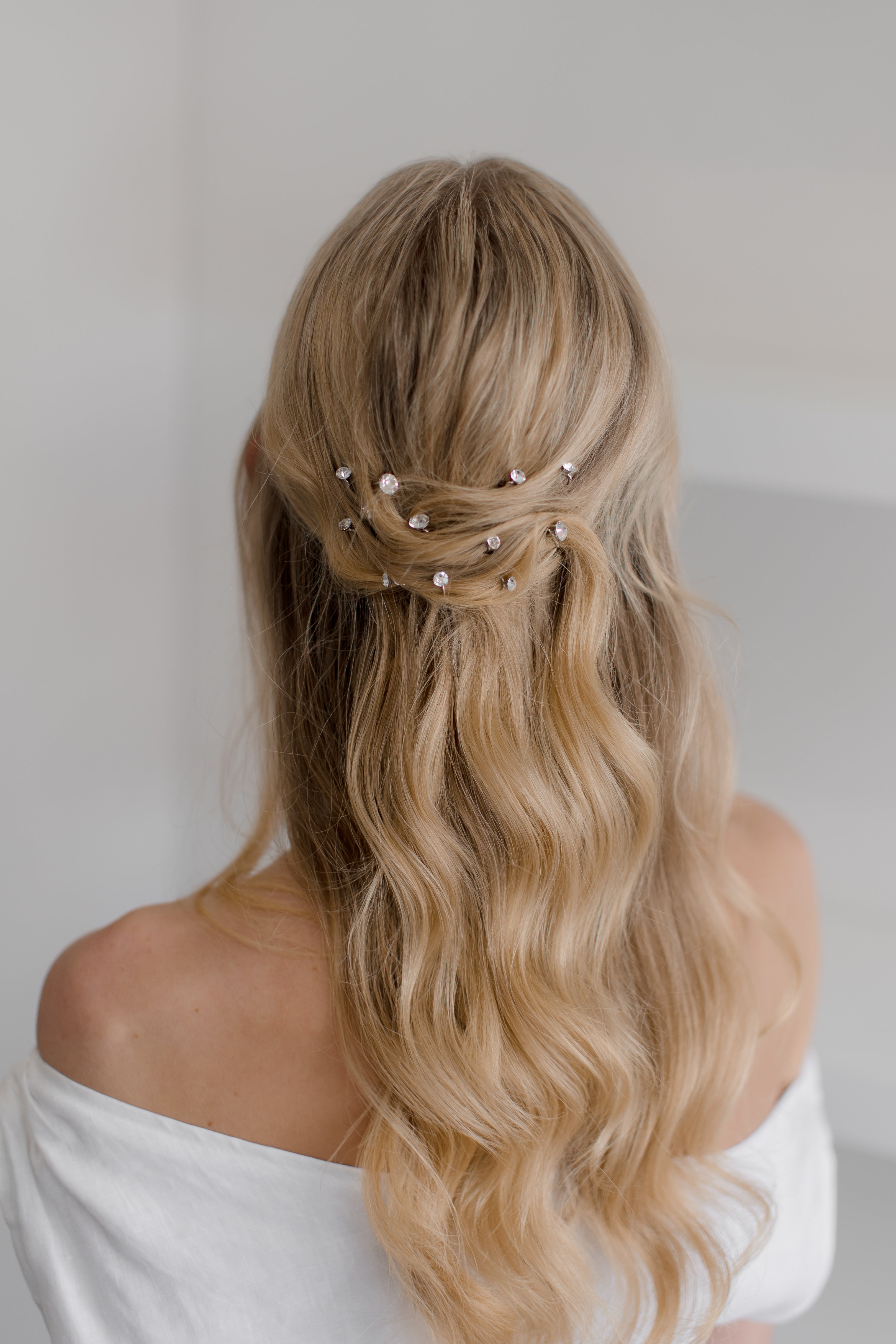 Bridal Crystal Hair Pin Trio