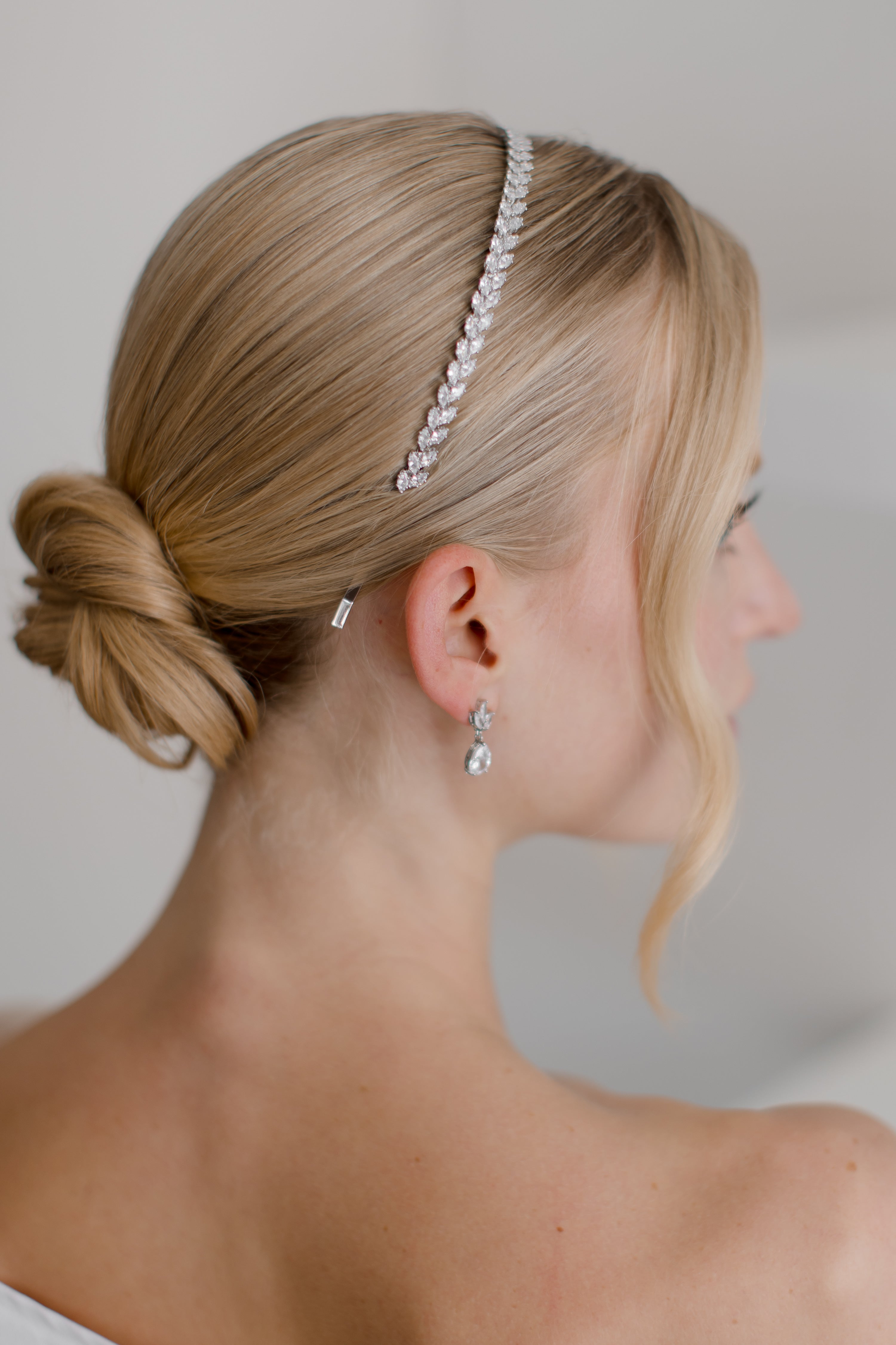 Buy Bella Single - Single Row Marquise Crystal Bridal Headband online | The White Collection Australia