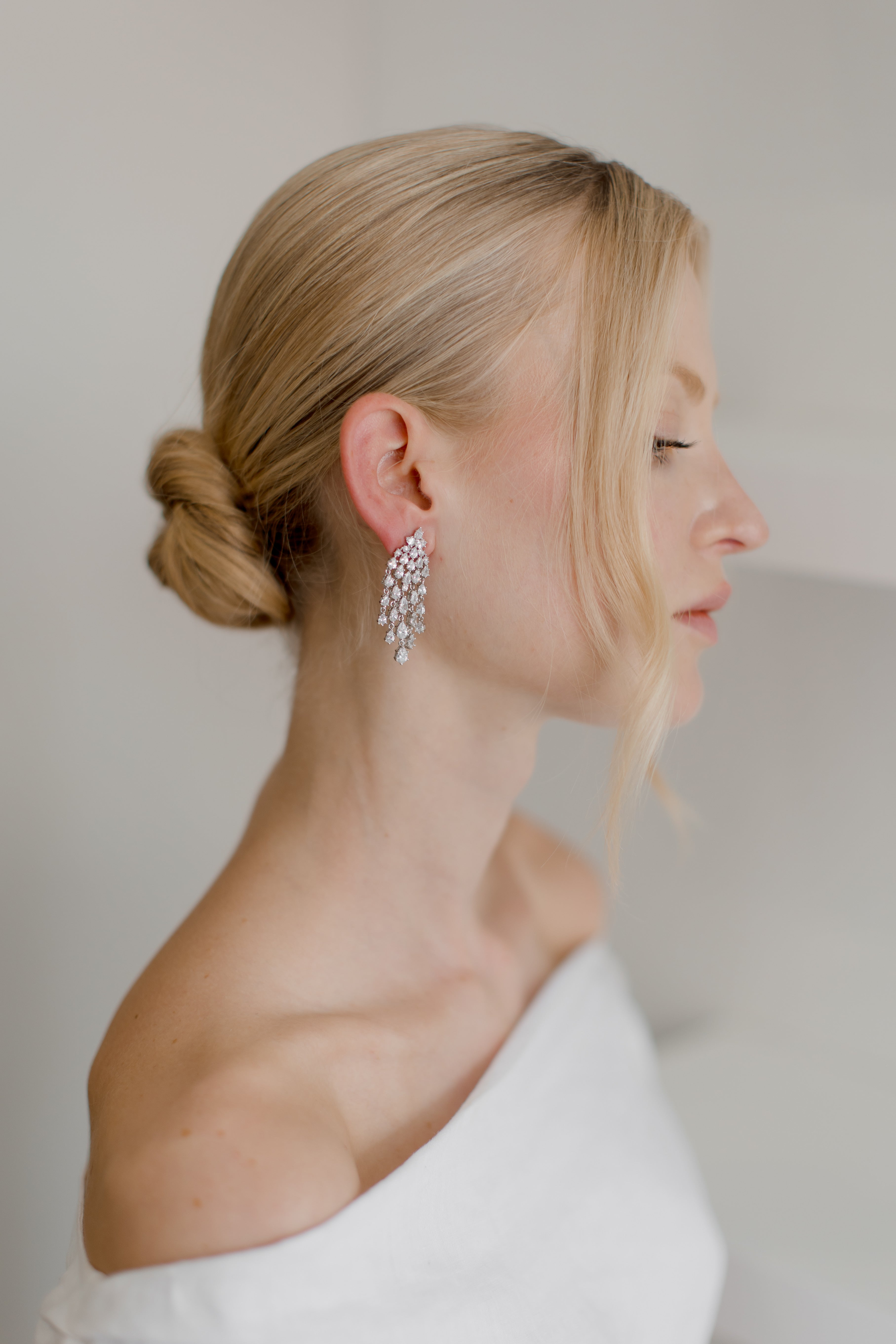 Buy Vivienne - Chandelier Crystal Bridal Drop Earrings online | The White Collection Australia