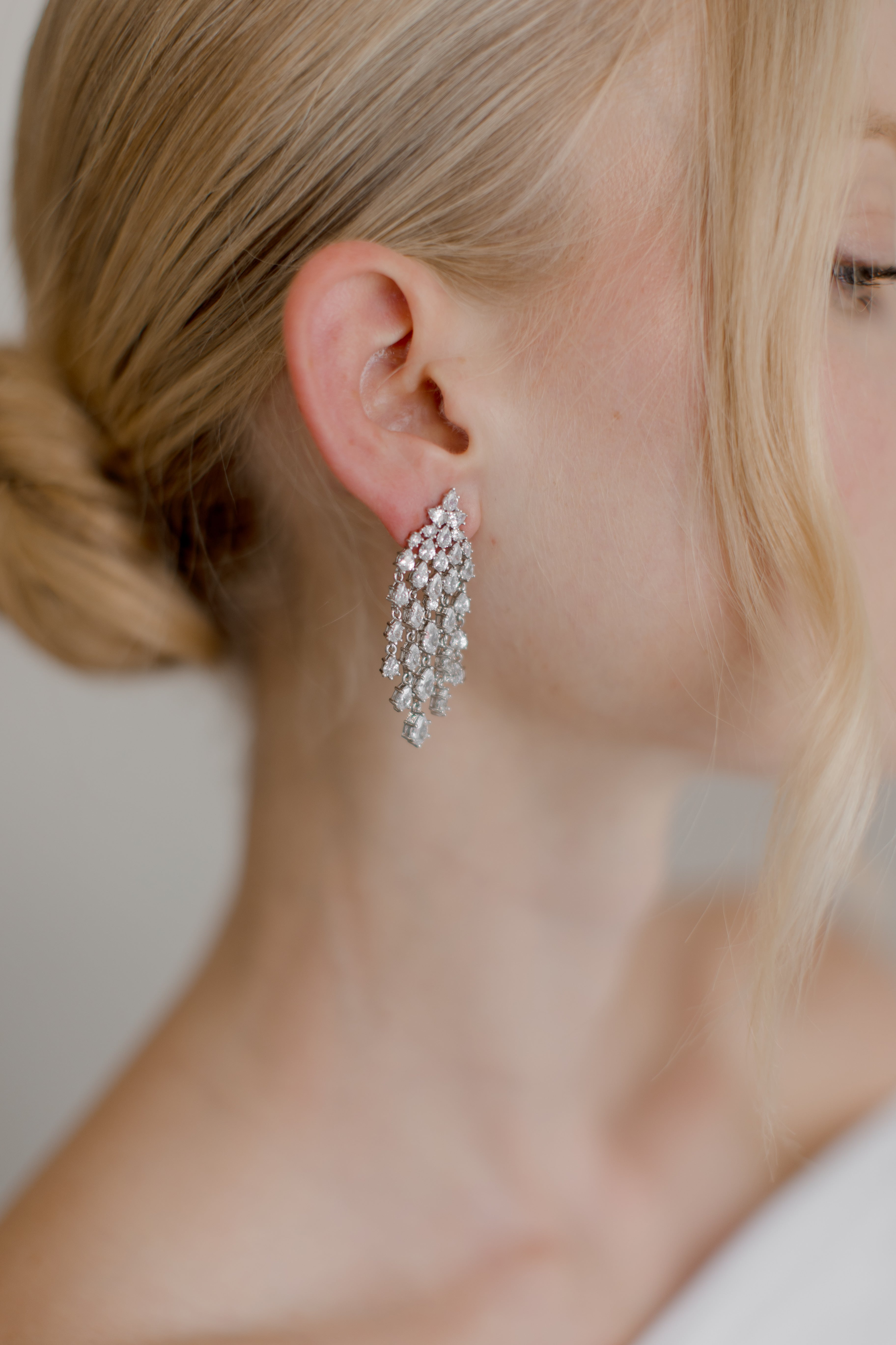 Buy Vivienne - Chandelier Crystal Bridal Drop Earrings online | The White Collection Australia