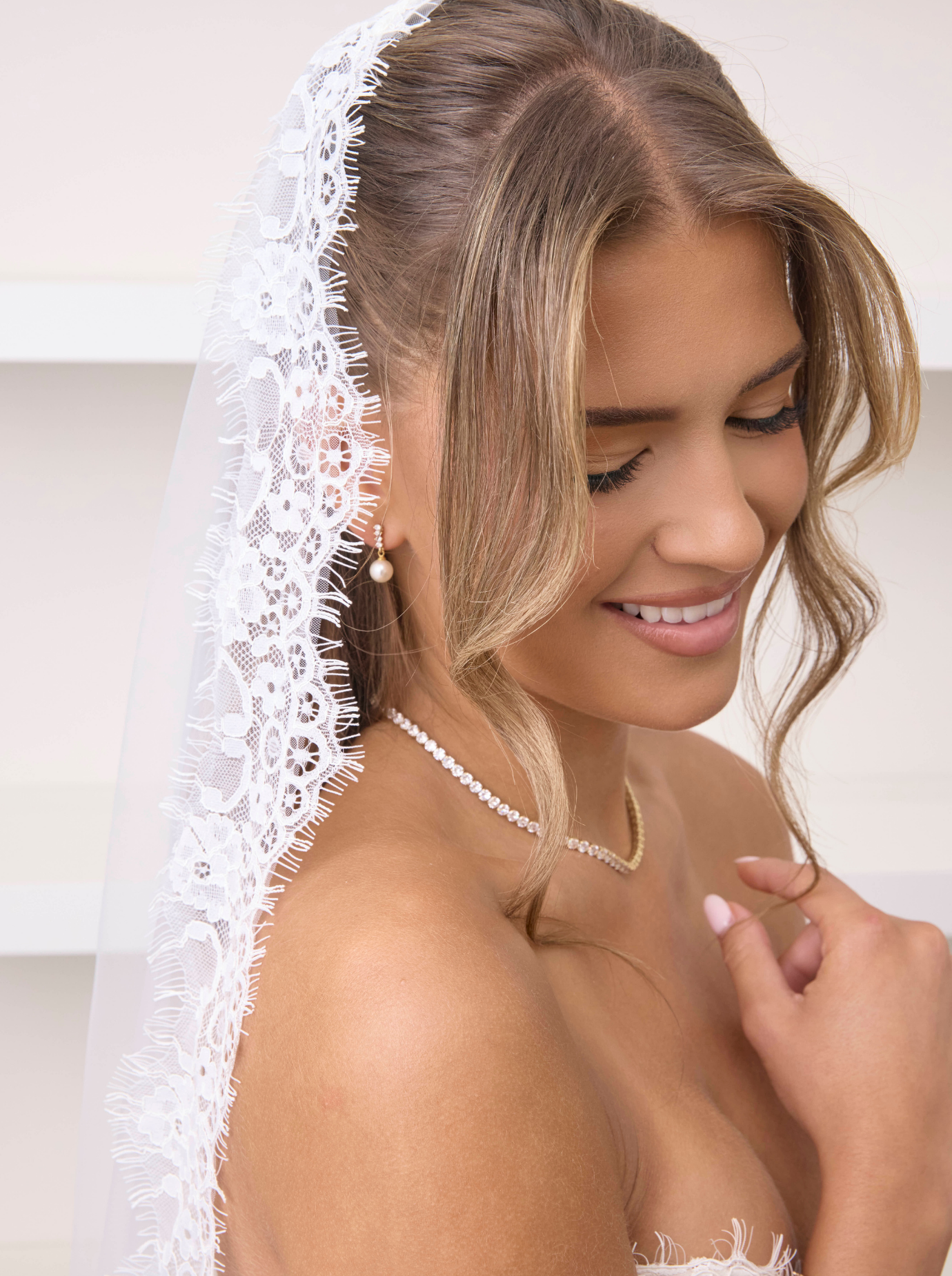Buy Cynthia - Simple Classic Pearl Drop Bridal Earrings online | The White Collection Australia