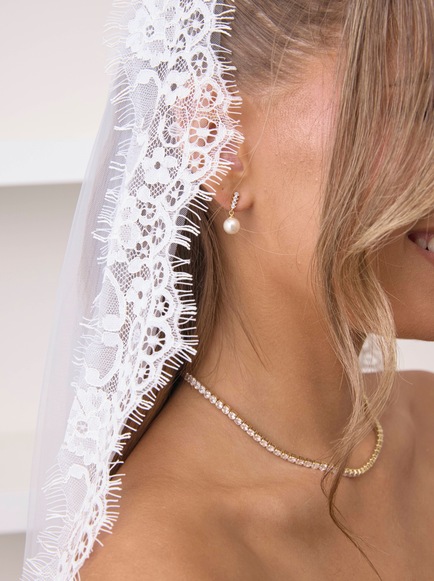 Cynthia - Simple Classic Pearl Drop Bridal Earrings