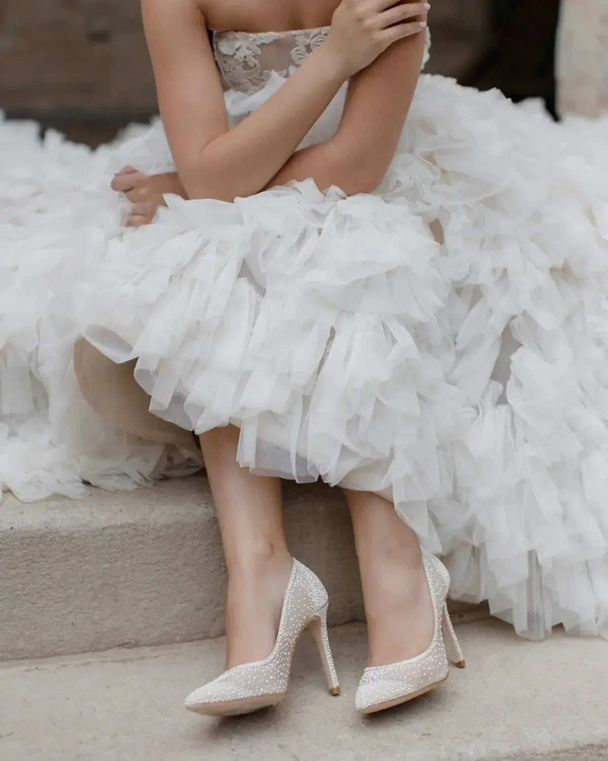 Buy Demi - Pointed Toe Pump With Pearls - Soft White online | The White Collection Australia