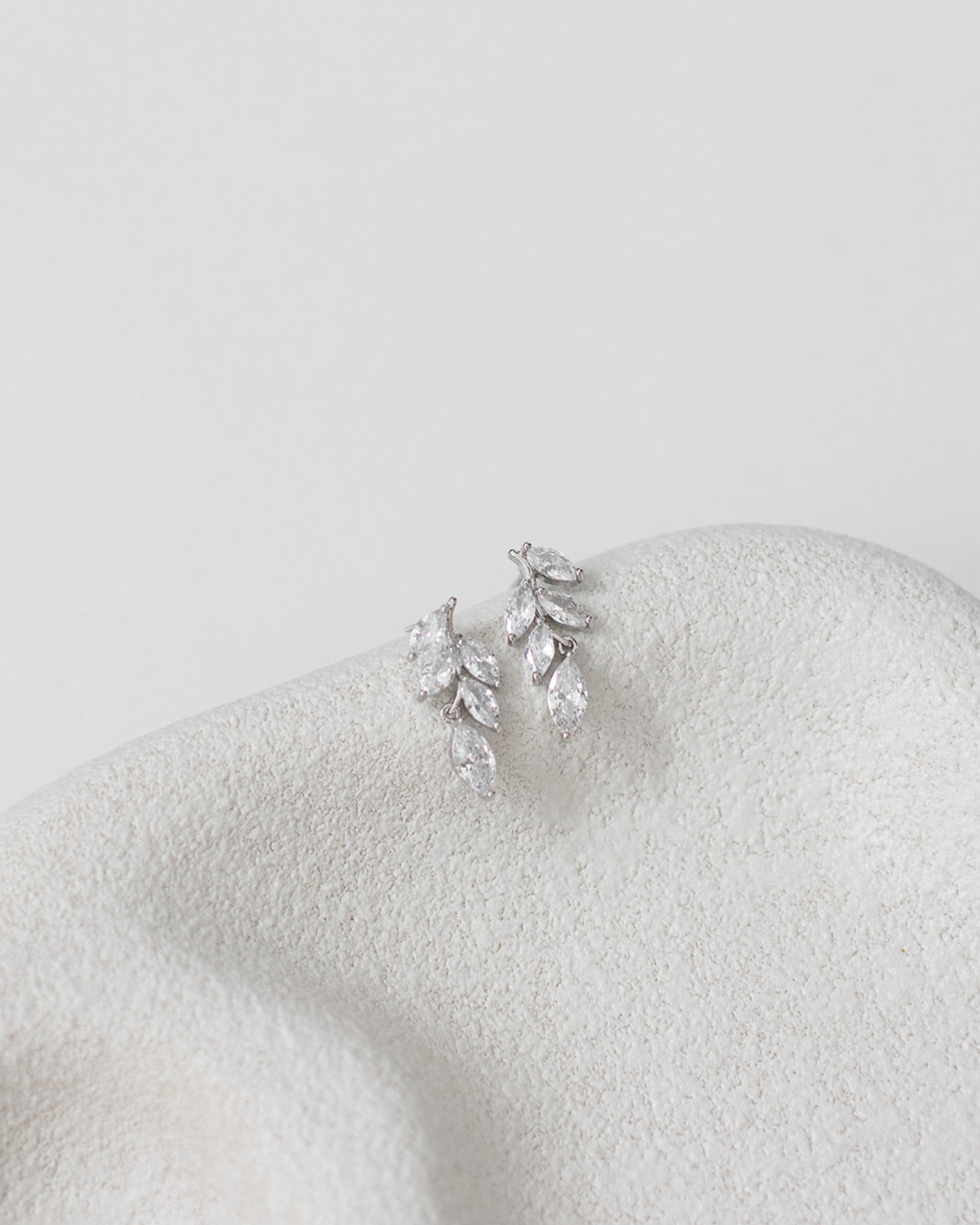 Buy Eve - Crystal Dainty Leaf Drop Bridal Earrings online | The White Collection Australia