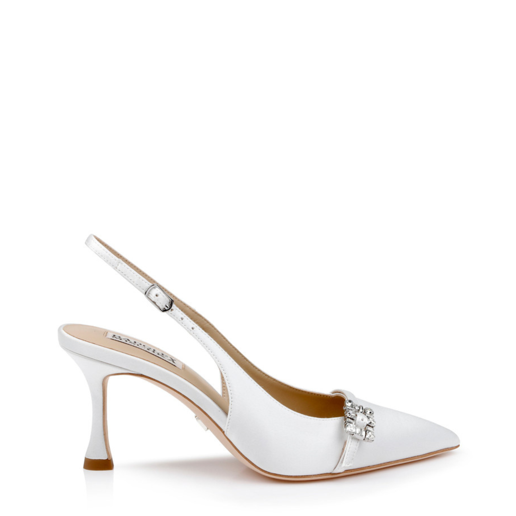 Buy Annmarie - Jewelled Slingback Pointed Toe Stiletto Pumps - White online | The White Collection Australia