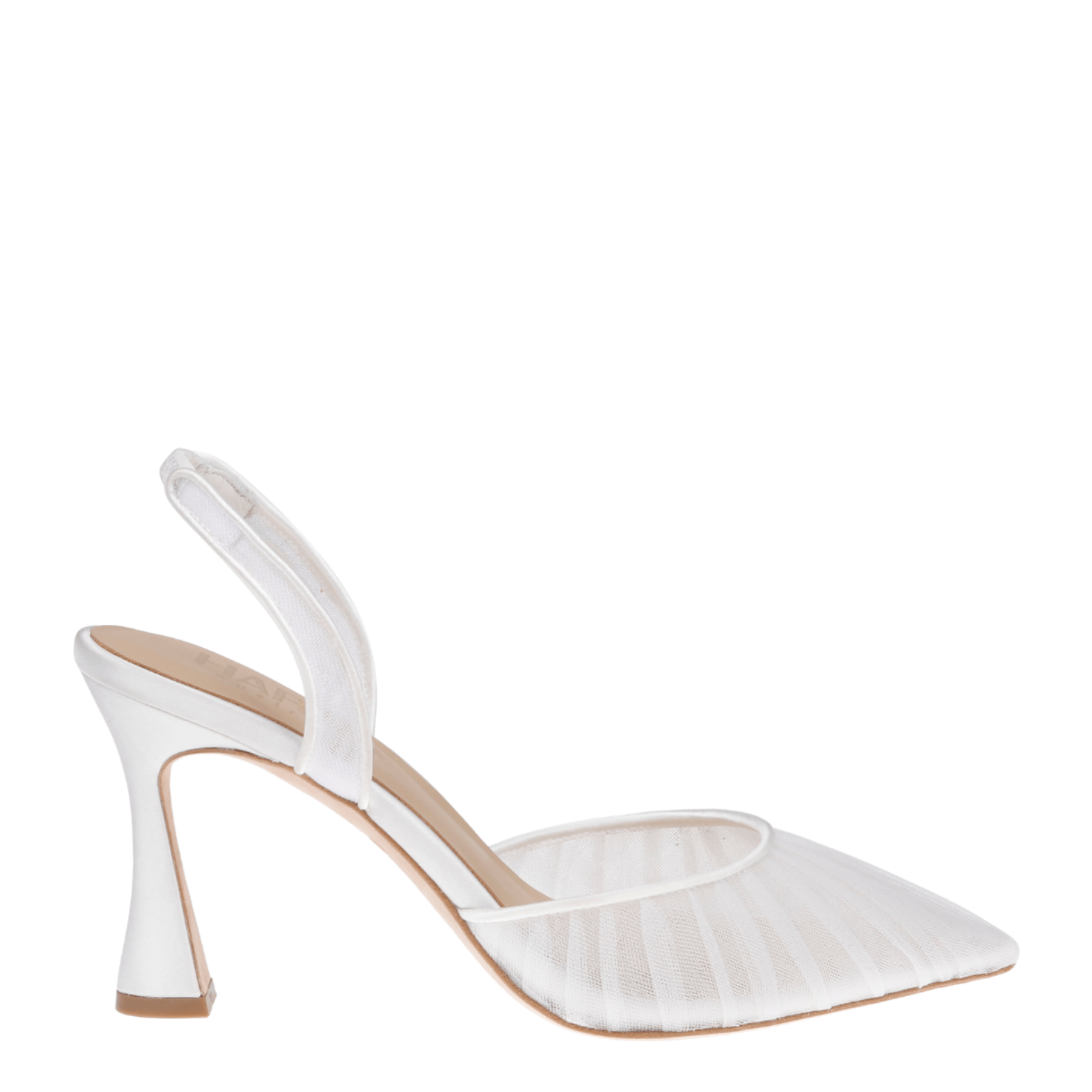 Buy Gigi Tulle - Bridal Slingback Fluted Heels - Soft White online | The White Collection Australia