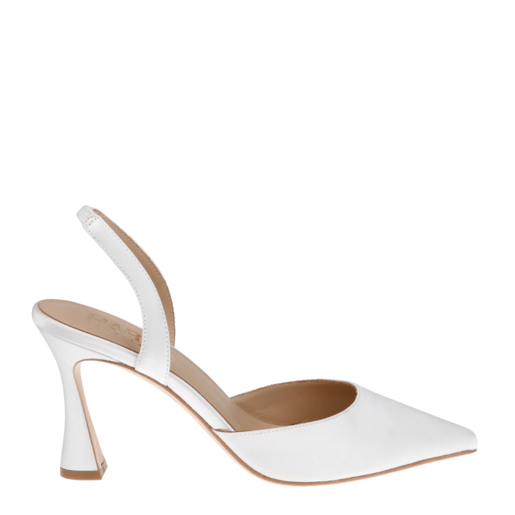 Buy Gigi - Satin Bridal Slingback Fluted Heels - Soft White online | The White Collection Australia