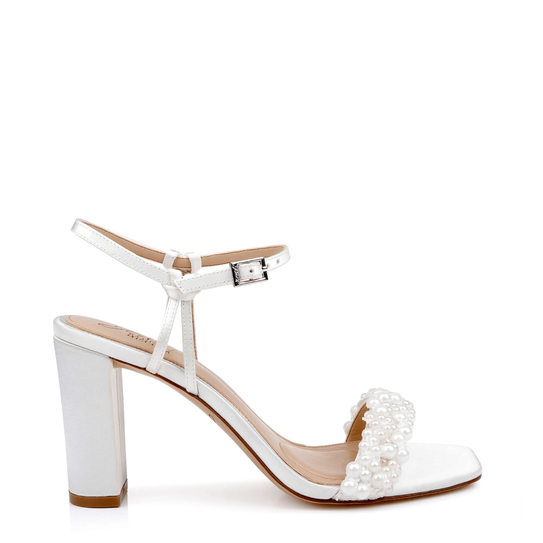 Buy Peoria - Ankle Strap Pearl High Heels - Ivory online | The White Collection Australia