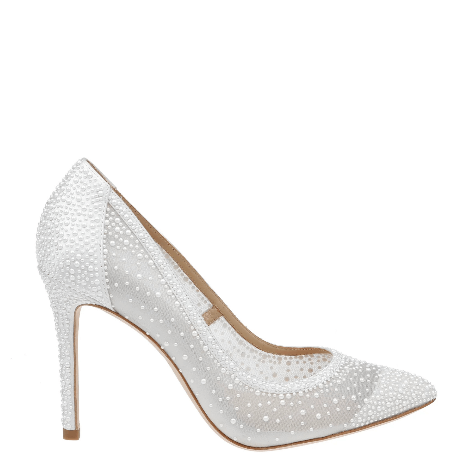 Buy Demi - Pointed Toe Pump With Pearls - Soft White online | The White Collection Australia