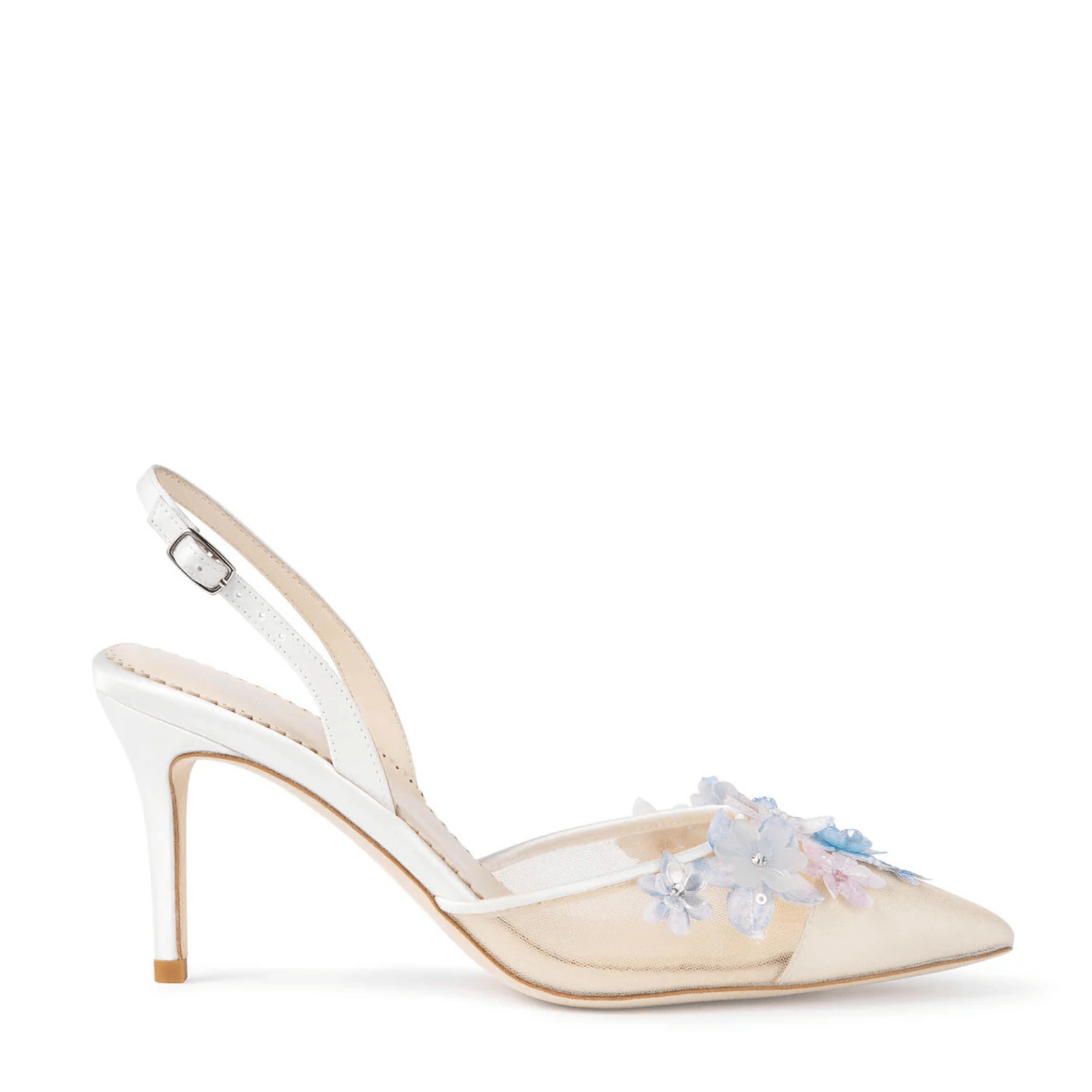 Buy Becca - Floral Slingback Heels - Ivory online | The White Collection Australia
