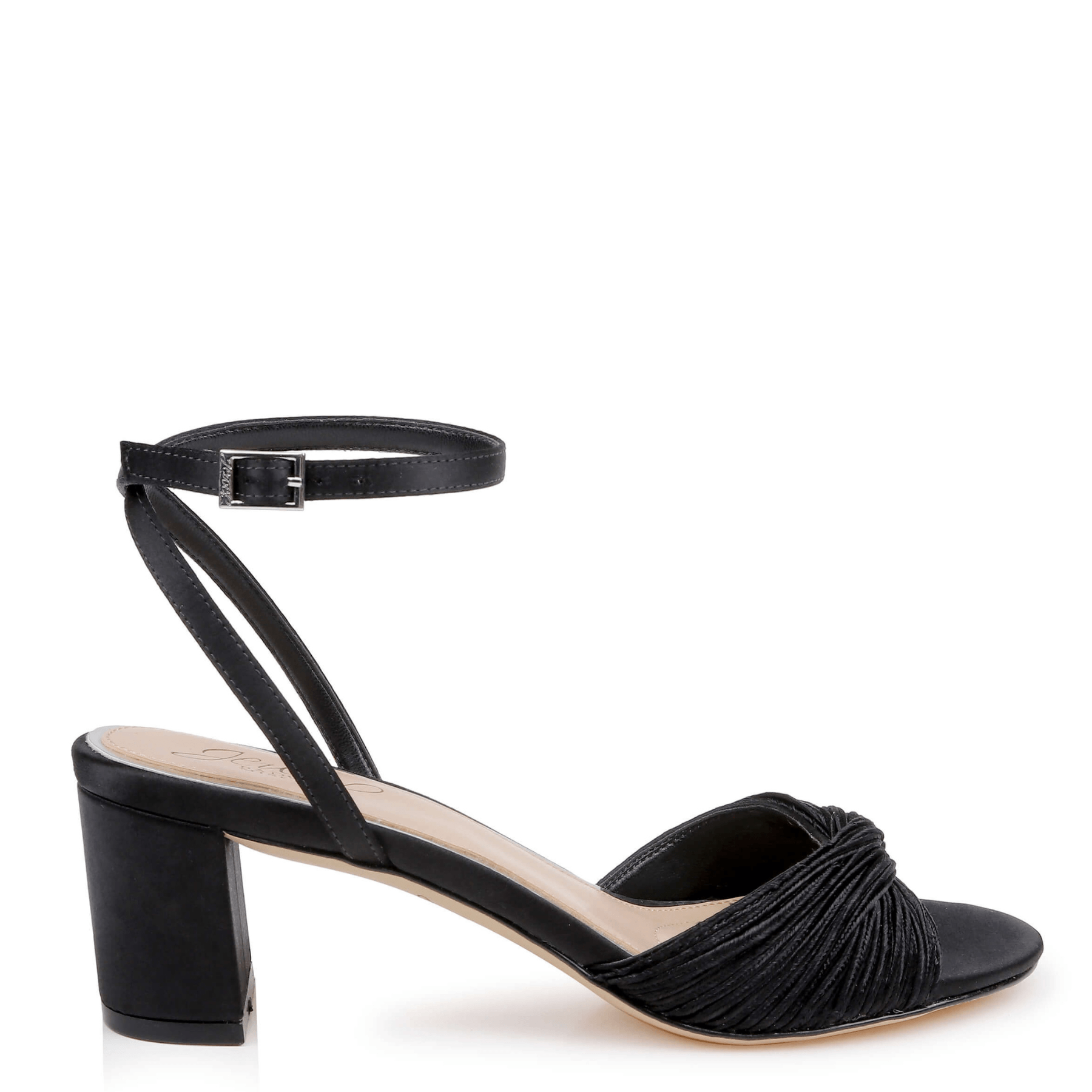 Buy Pretty - Open Toe Strappy Low Block Heel - Black online | The White Collection Australia