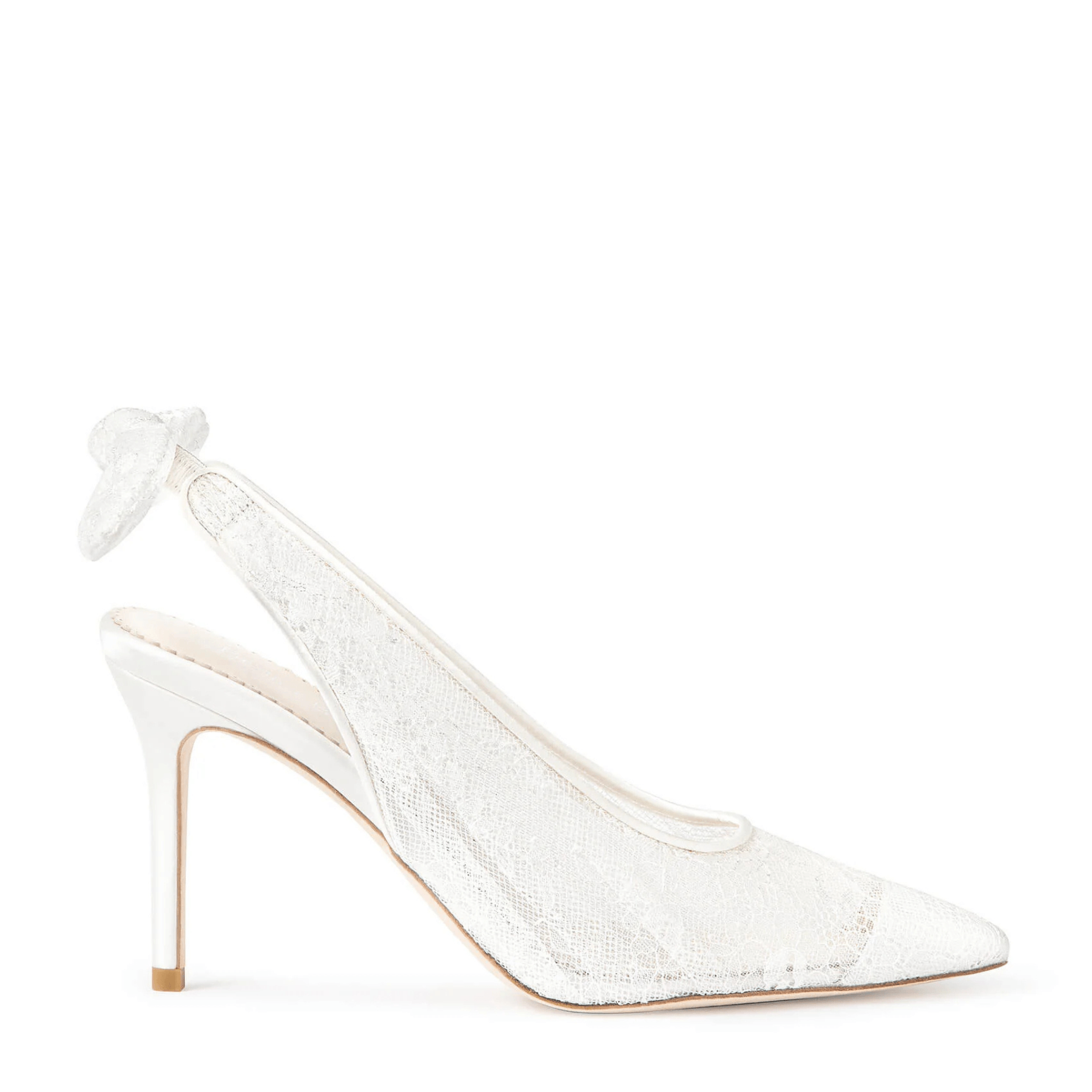 Buy Monroe - Lace Slingback Bridal Stilettos - Ivory online | The White Collection Australia