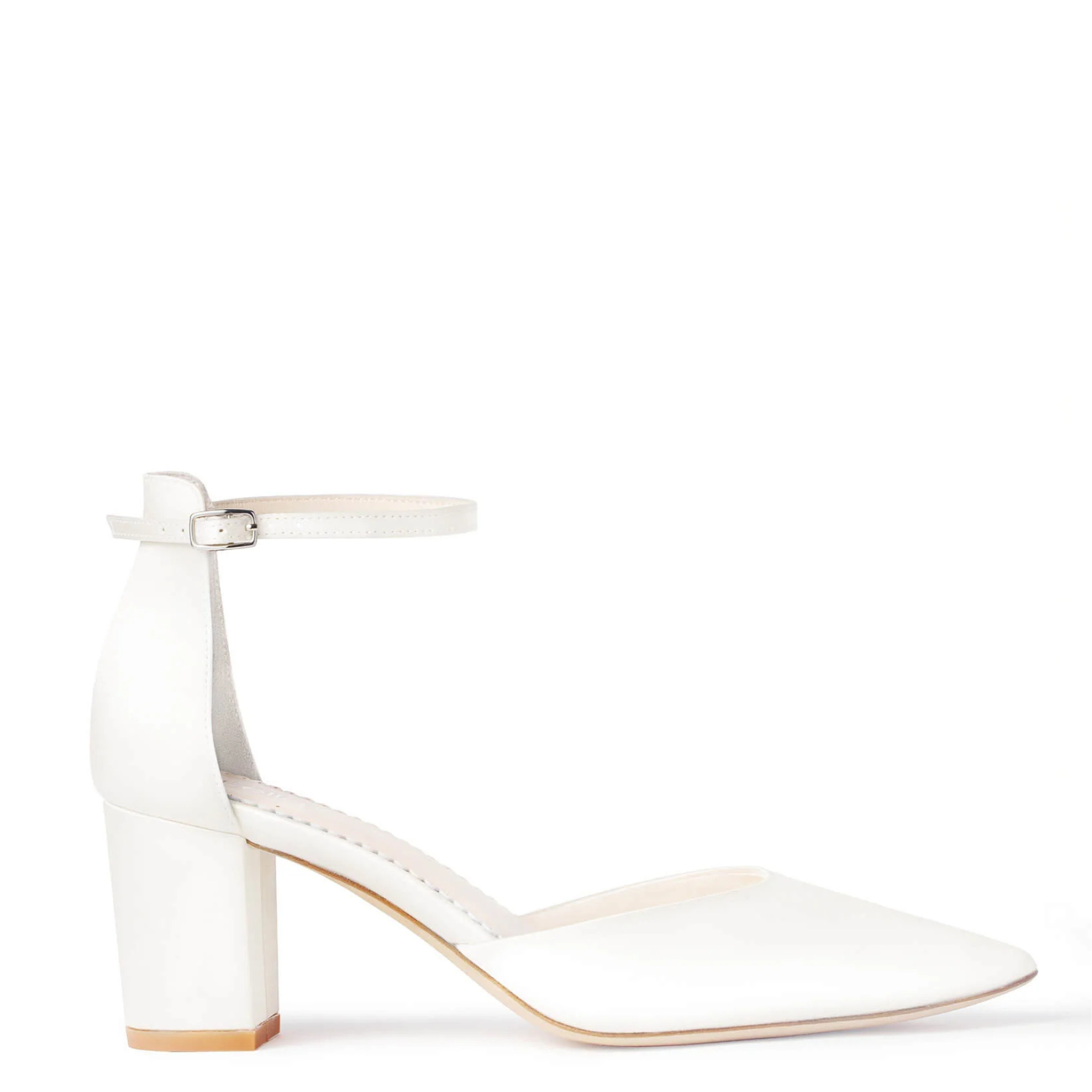 Buy Mia - Ankle Strap Block Heels - Ivory online | The White Collection Australia