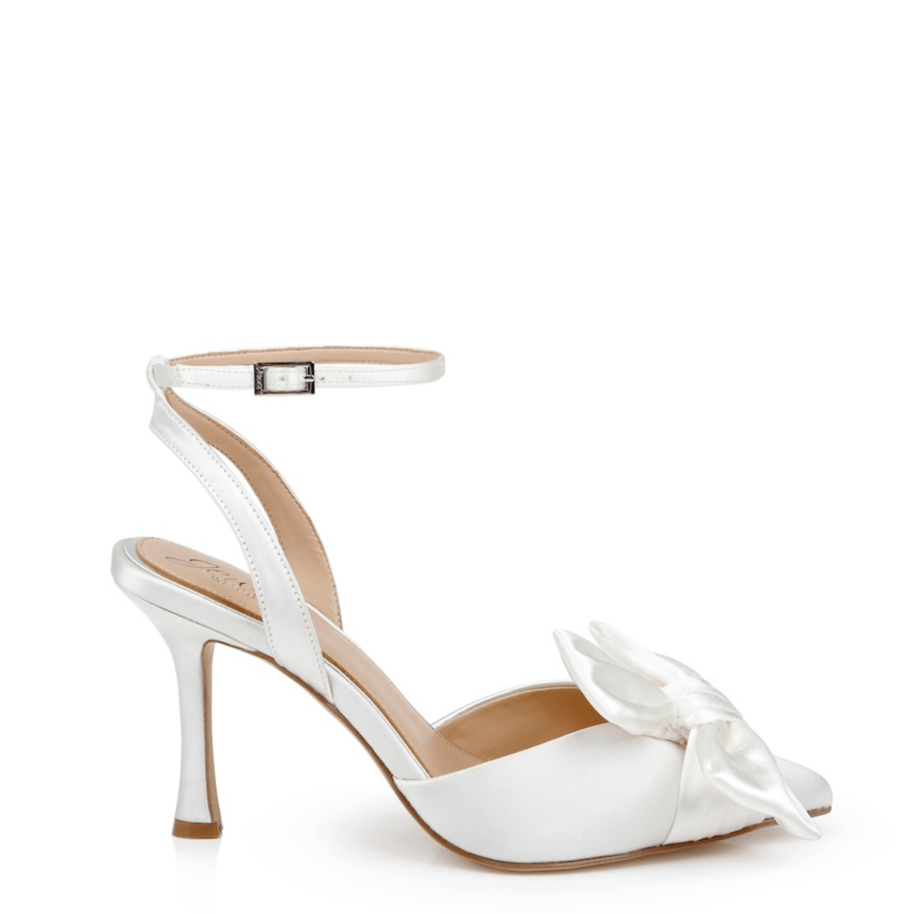 Buy Francine - Pointed Toe Stiletto with Bow - Ivory online | The White Collection Australia