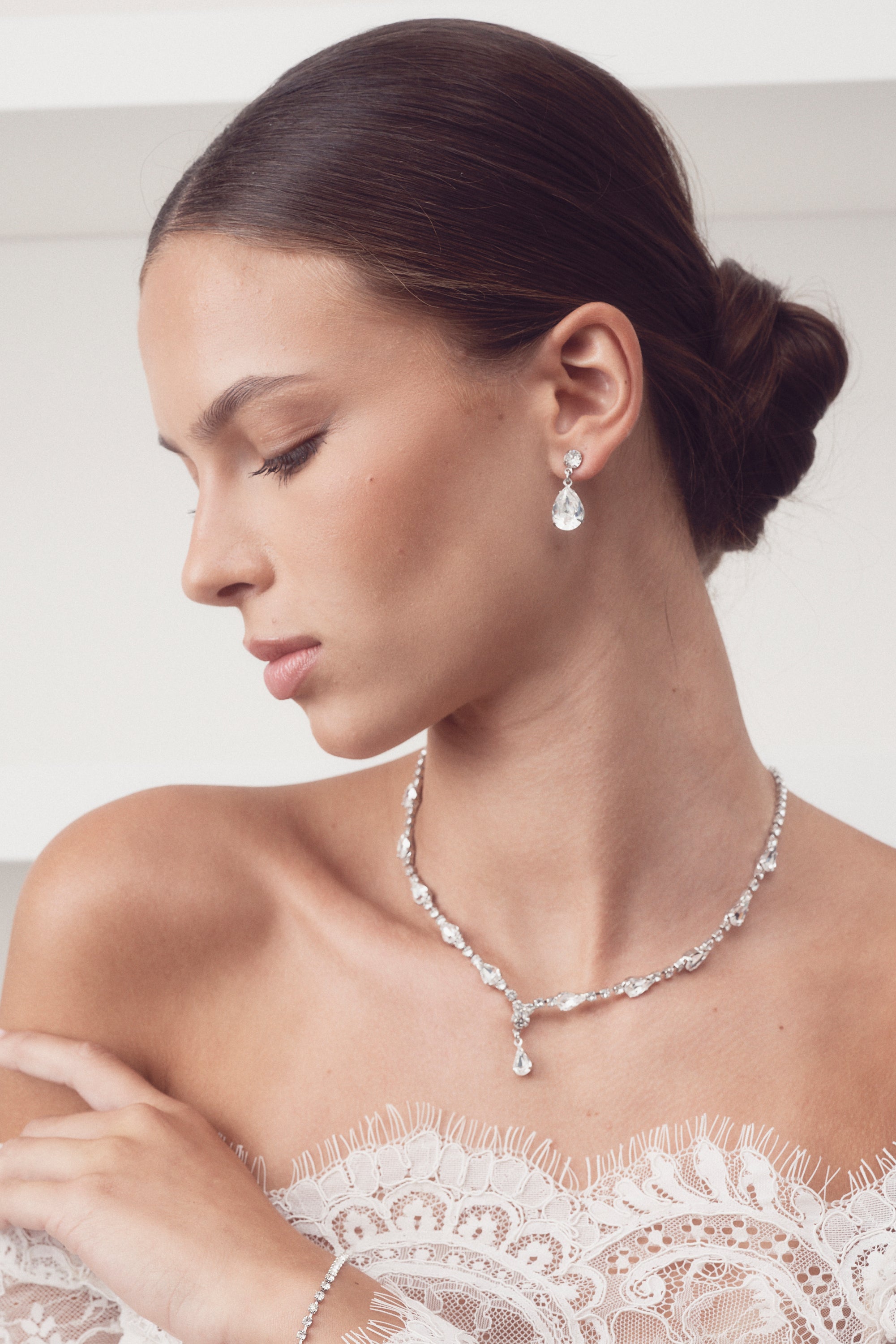 Baby Pear - Small Swarovski Bridal Drop Earrings