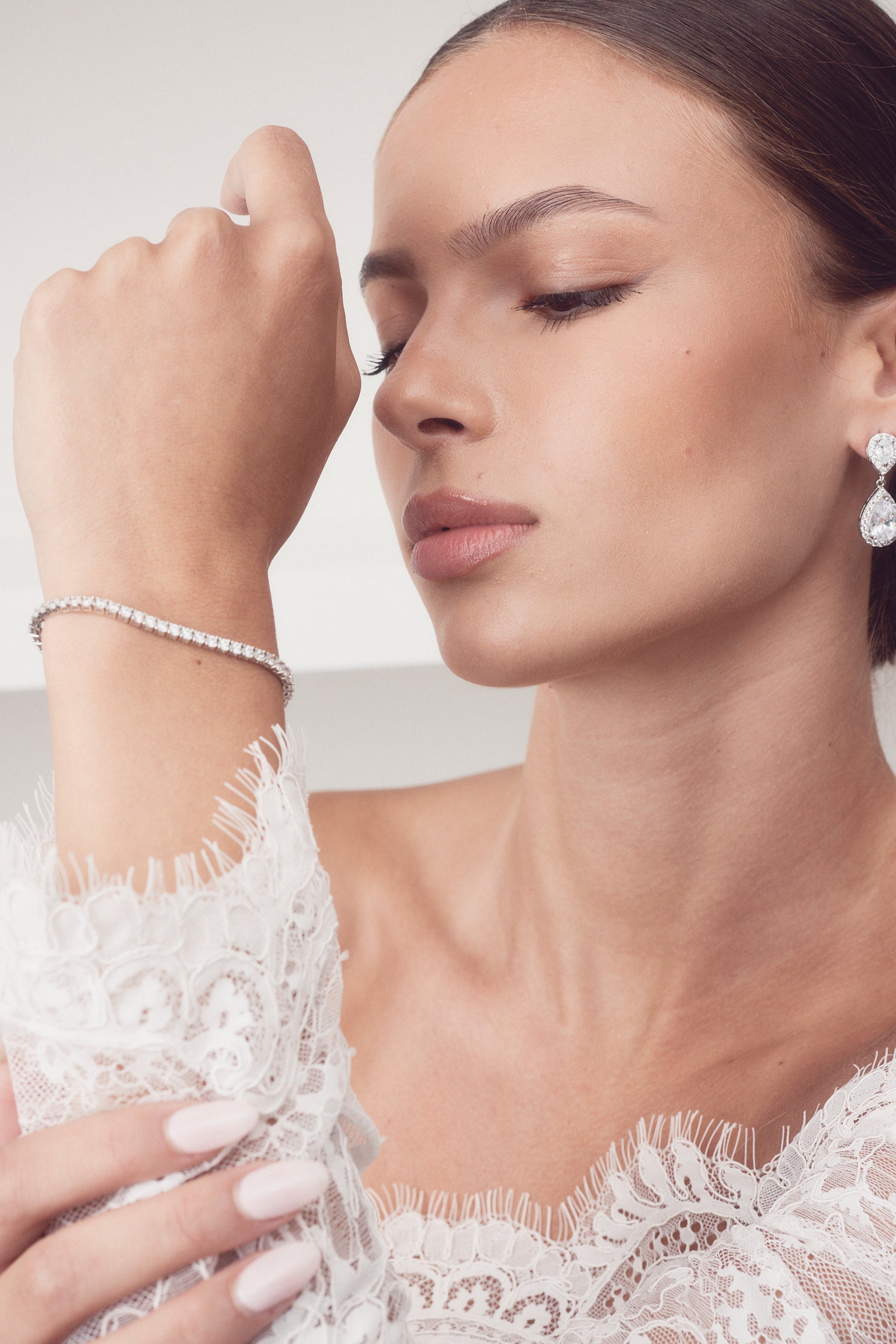 Buy Laura - Delicate Sterling Silver Bridal Tennis Bracelet online | The White Collection Australia