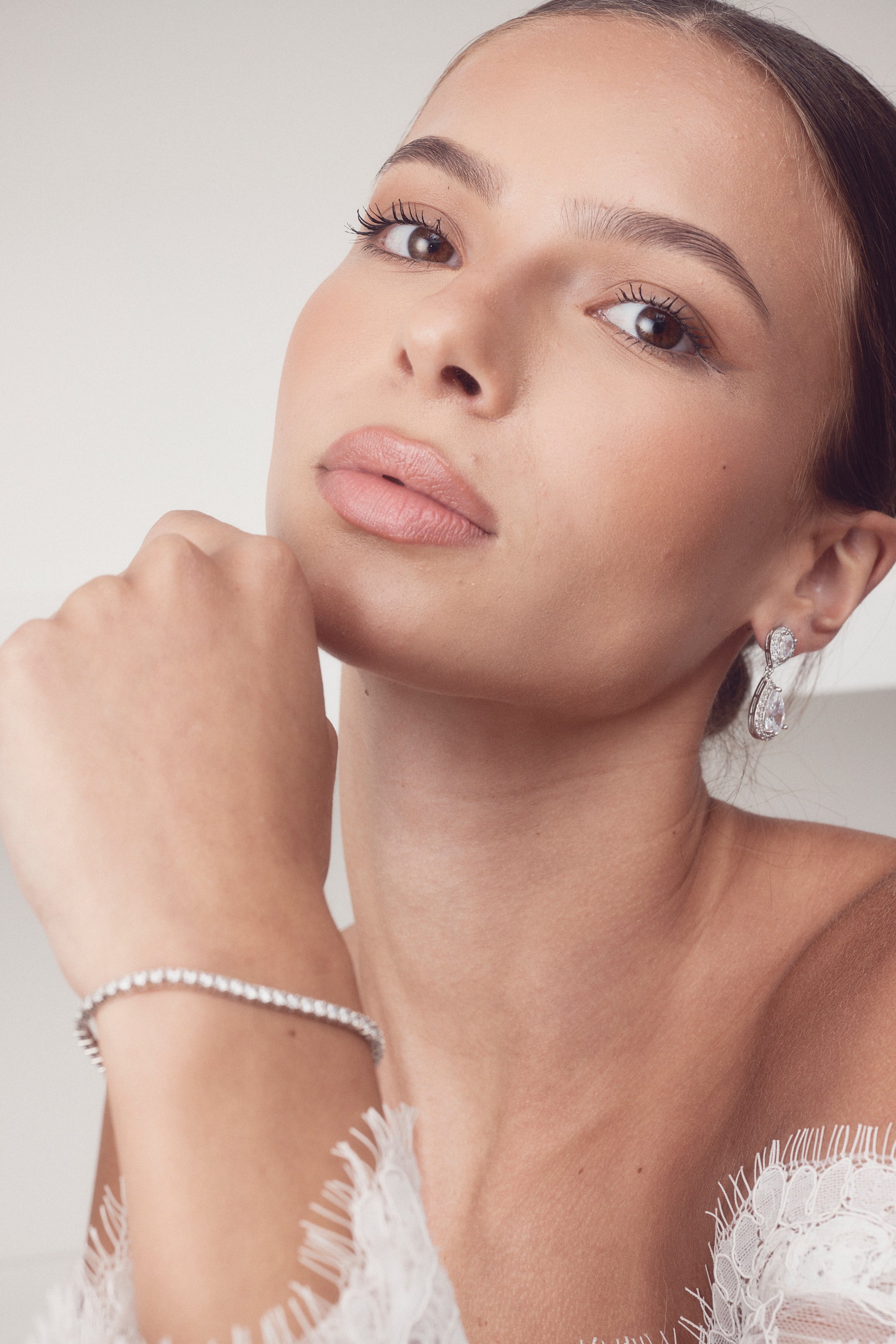 Buy Laura - Delicate Sterling Silver Bridal Tennis Bracelet online | The White Collection Australia