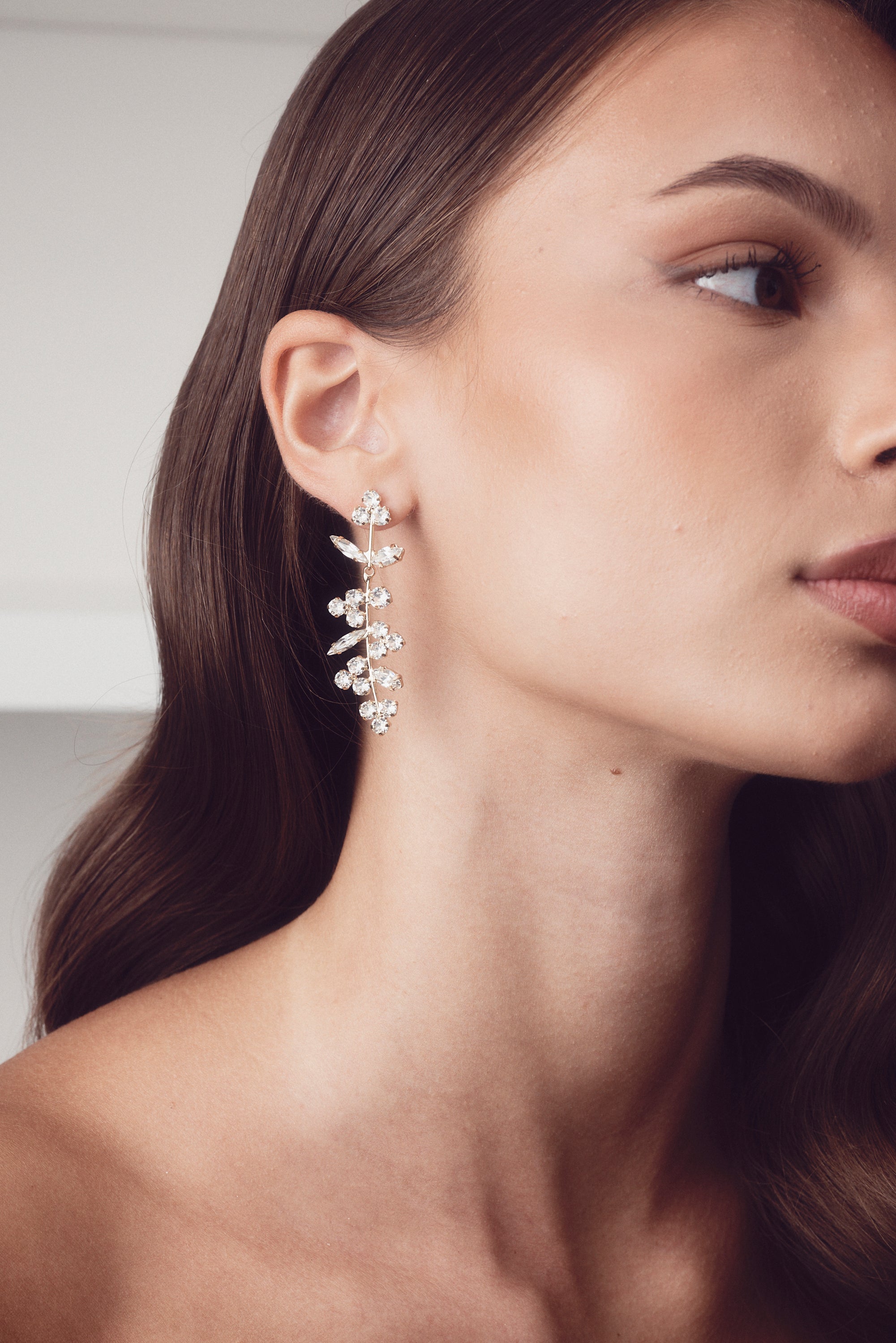 Buy Elizabeth Bower - Bud Crystal Crystal Drop - Gold online | The White Collection Australia