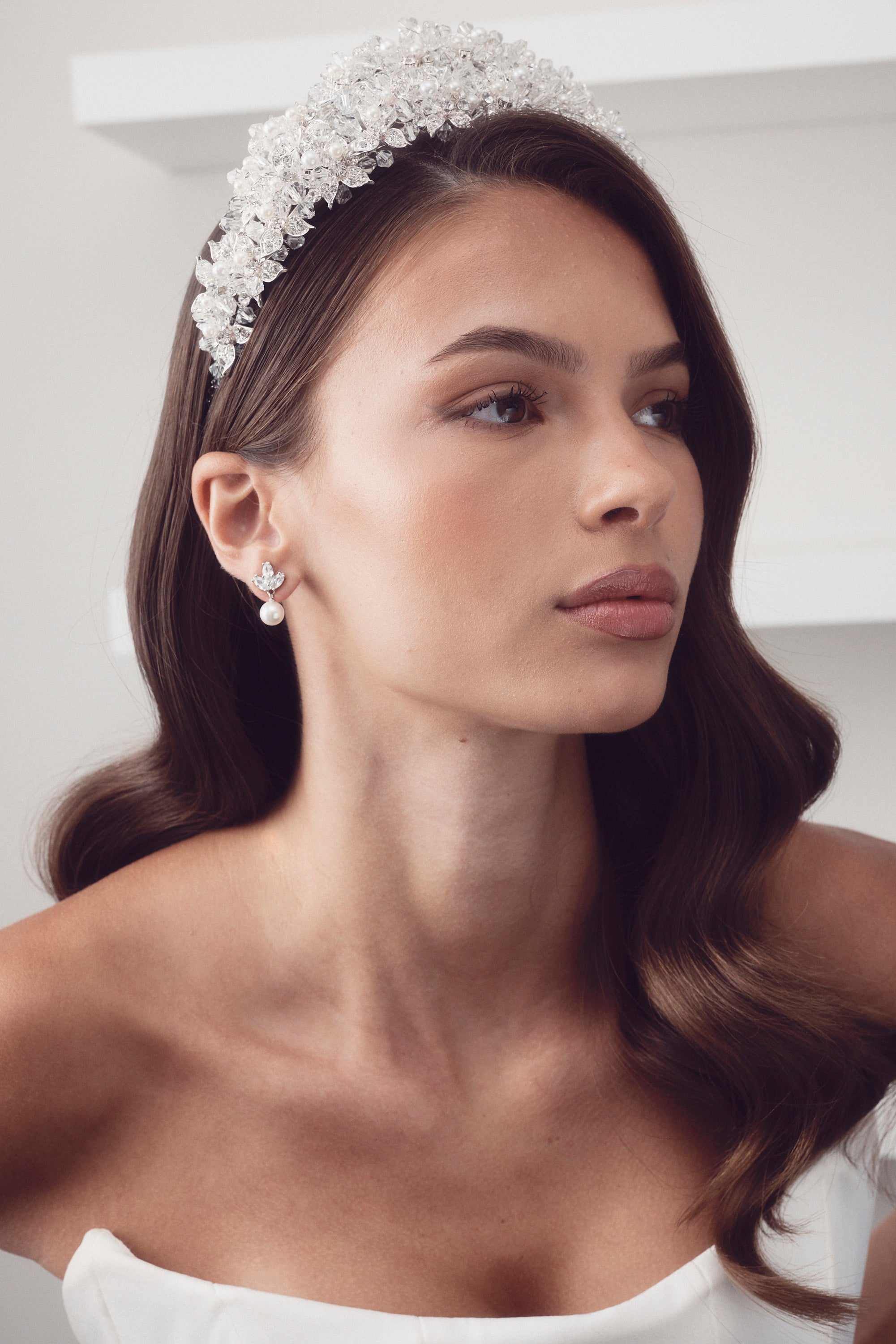 Lola - Pretty Pearl Drop Bridal Earrings