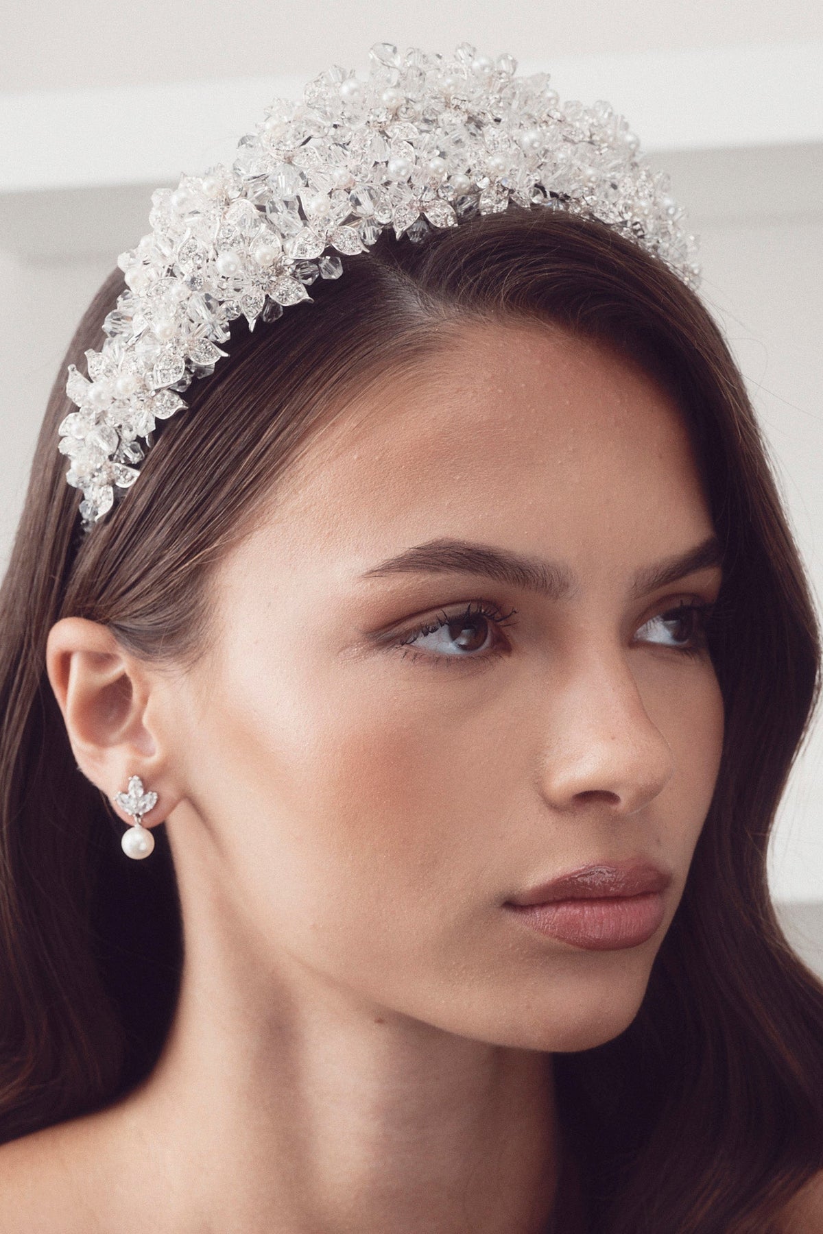 Buy Lola - Pretty Pearl Drop Bridal Earrings online | The White Collection Australia