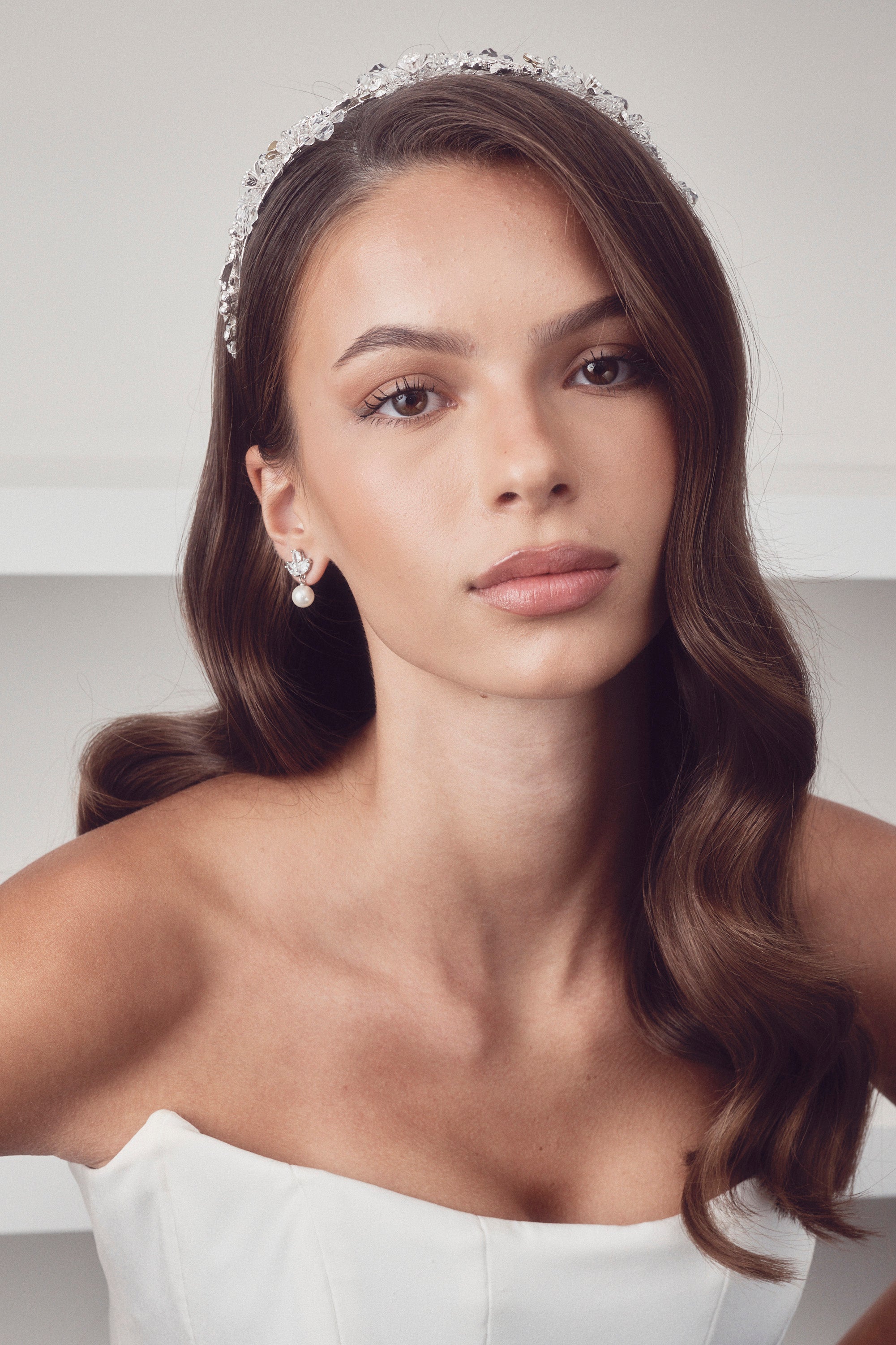 Evie - Clear Crystal Bridal Headband